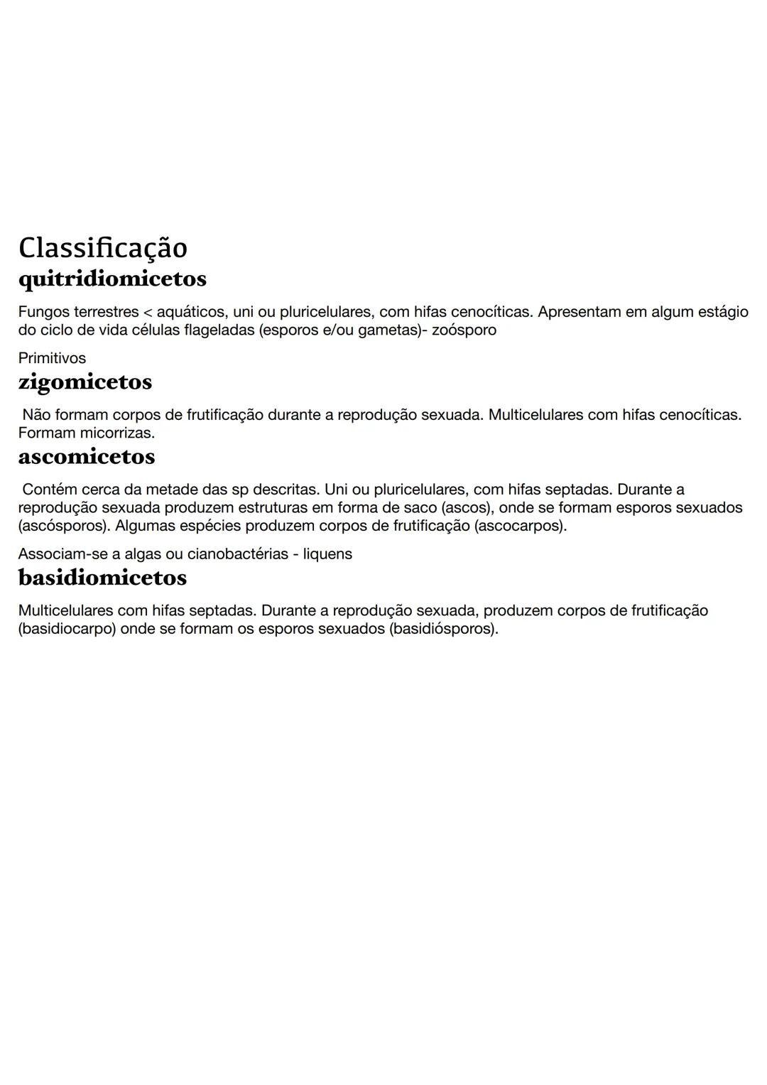# Fungos
O que são fungos?
Pertencem ao Reino fungi, compartilham características com animais como a nutrição heterotrofica, e
com vegetai
