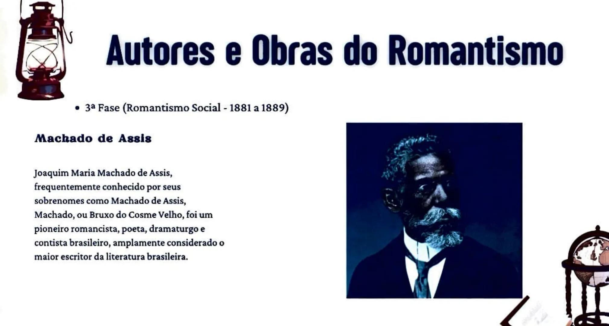 # Romantismo no
Brasil # O que é Romantismo?
• Romantismo foi um movimento cultural que começou no final do século XVIII e
terminou no iní