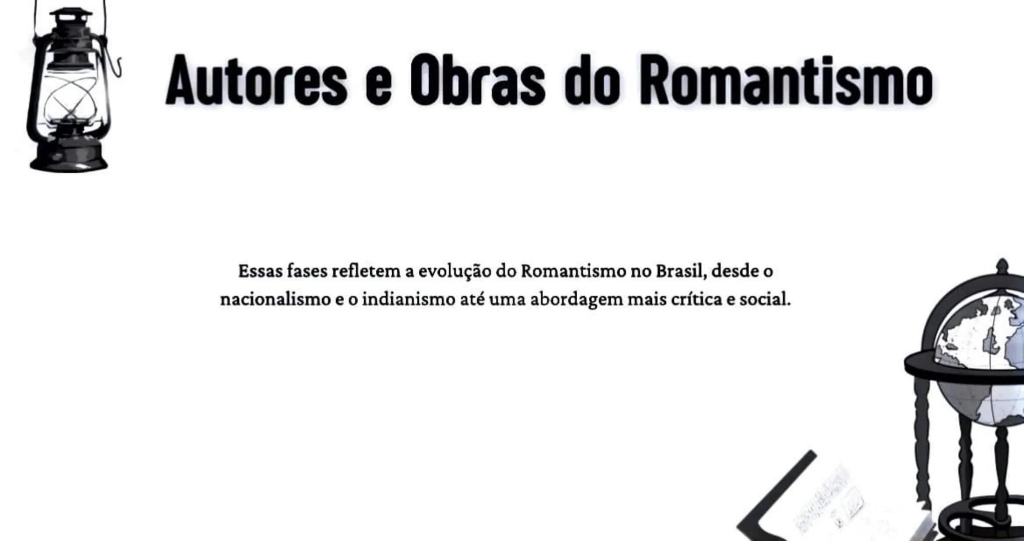# Romantismo no
Brasil # O que é Romantismo?
• Romantismo foi um movimento cultural que começou no final do século XVIII e
terminou no iní