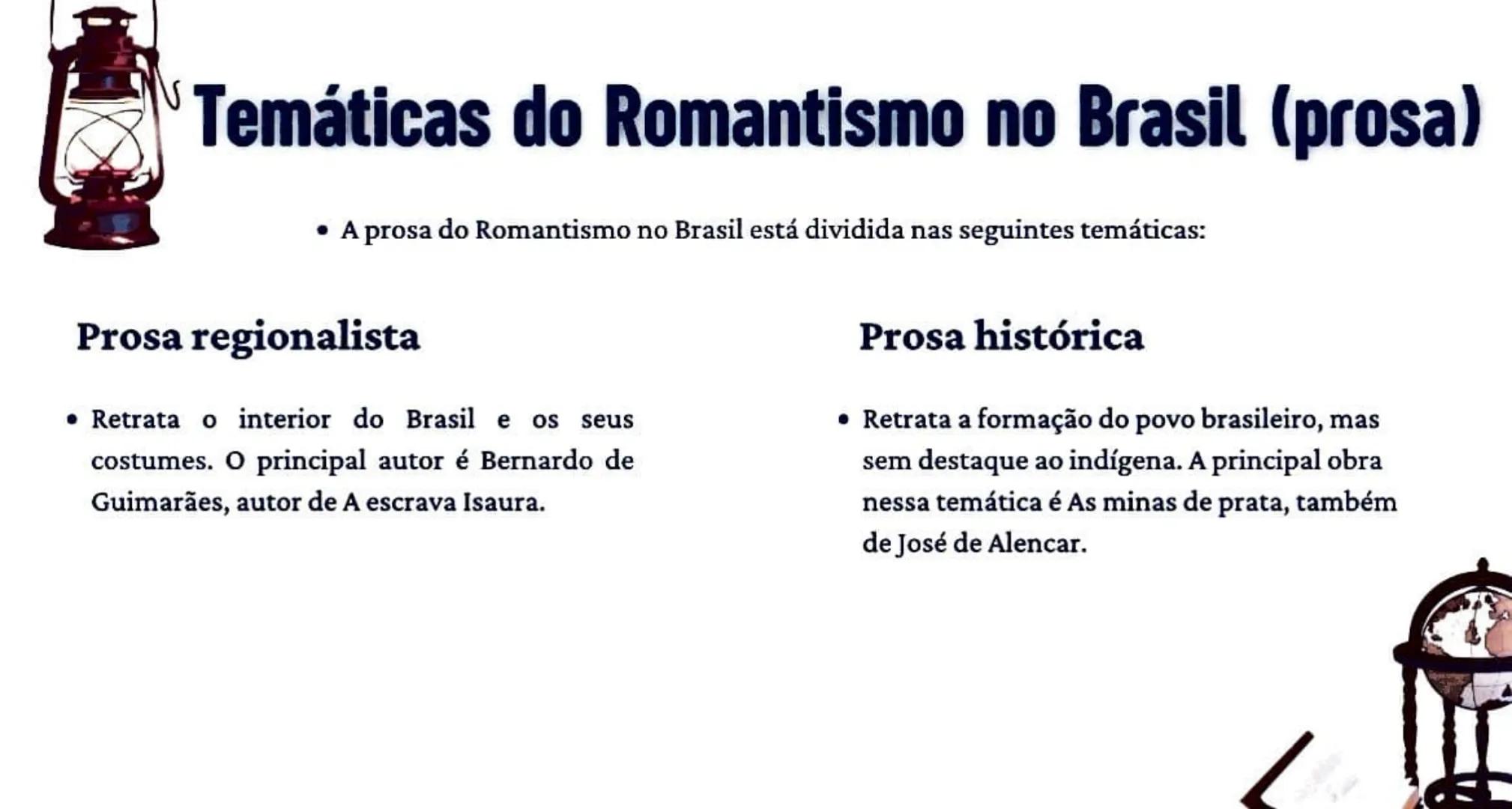 # Romantismo no
Brasil # O que é Romantismo?
• Romantismo foi um movimento cultural que começou no final do século XVIII e
terminou no iní
