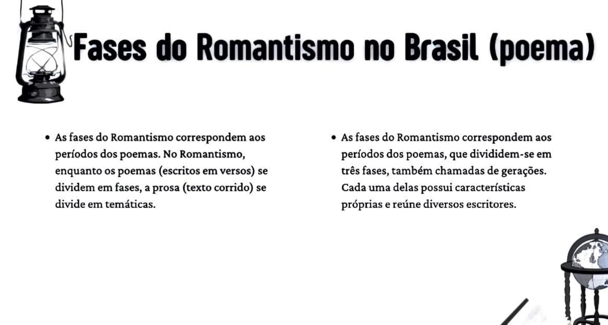 # Romantismo no
Brasil # O que é Romantismo?
• Romantismo foi um movimento cultural que começou no final do século XVIII e
terminou no iní