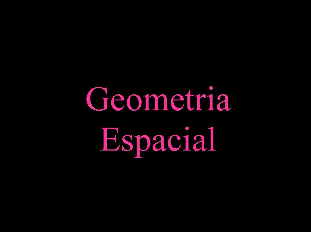 Geometria espacial