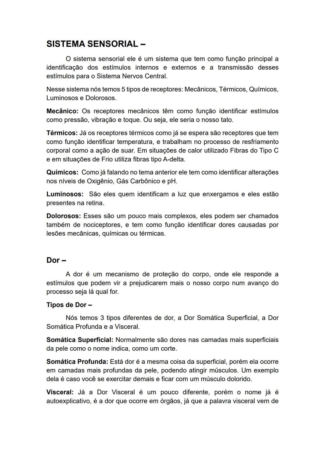 --- OCR Start ---
RESUMO FISIOLOGIA –
Sistema Nervoso
Introdução ao Sistema Nervoso:
O sistema nervoso é uma rede complexa responsável pela