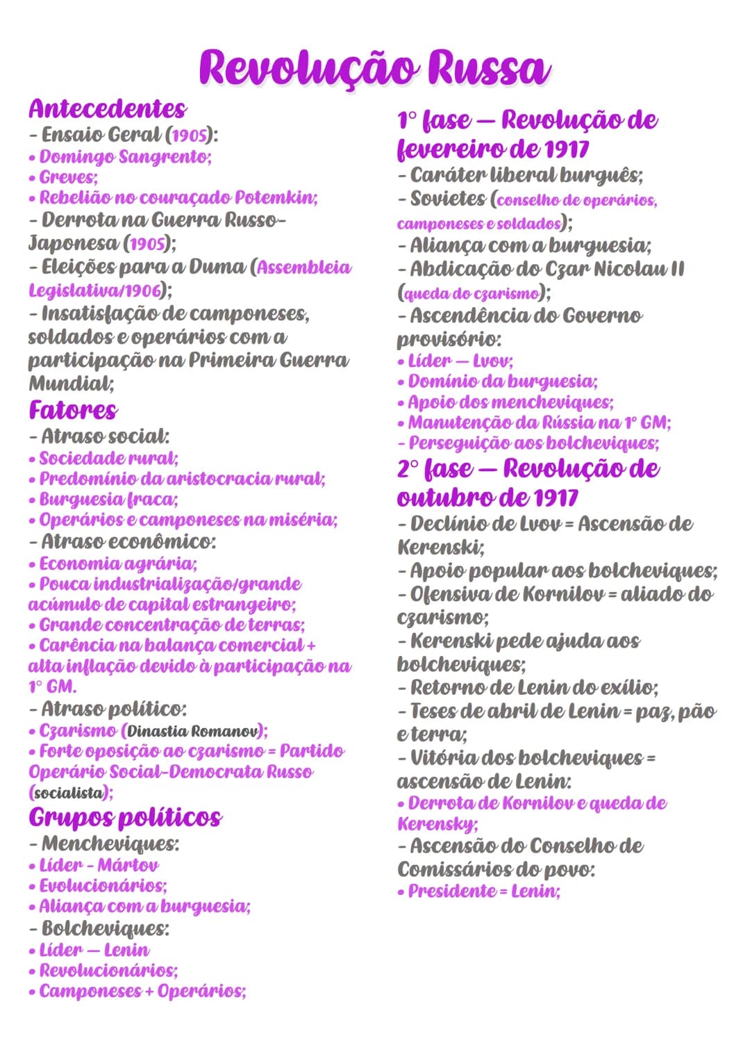 # Antecedentes
- Ensaio Geral (1905):
- • Domingo Sangrento;
- • Greves;
- • Rebelião no couraçado Potemkin;
- Derrota na Guerra Russo-
Jap