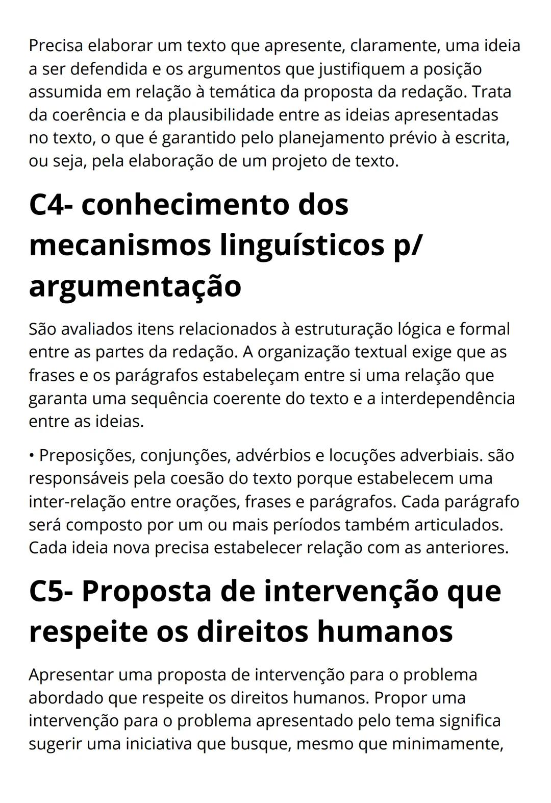 # COMPETÊNCIAS DA REDAÇÃO
C1- Demonstrar dorminio formal
da língua Portuguesa
É avaliado se a redação está adequada às regras de ortografi