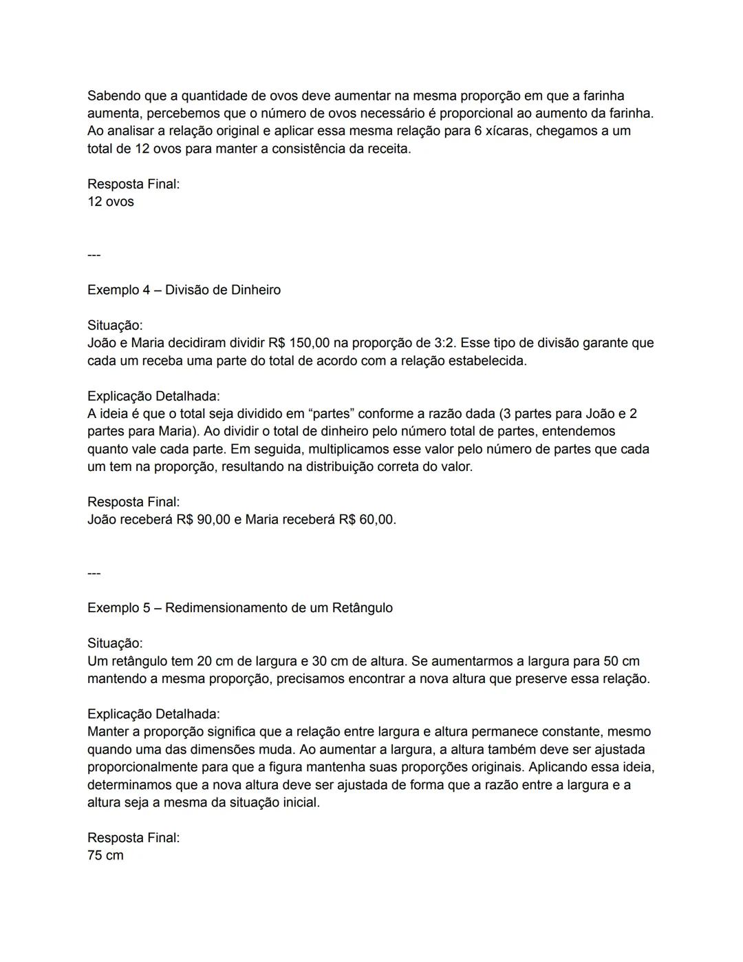 Exemplo 1-Comparação de Professores e Alunos
Situação:
Em uma escola, há 12 professores e 180 alunos. Para encontrar a razão entre professo