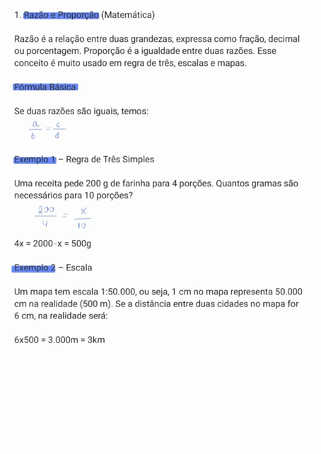 Razão e proporção