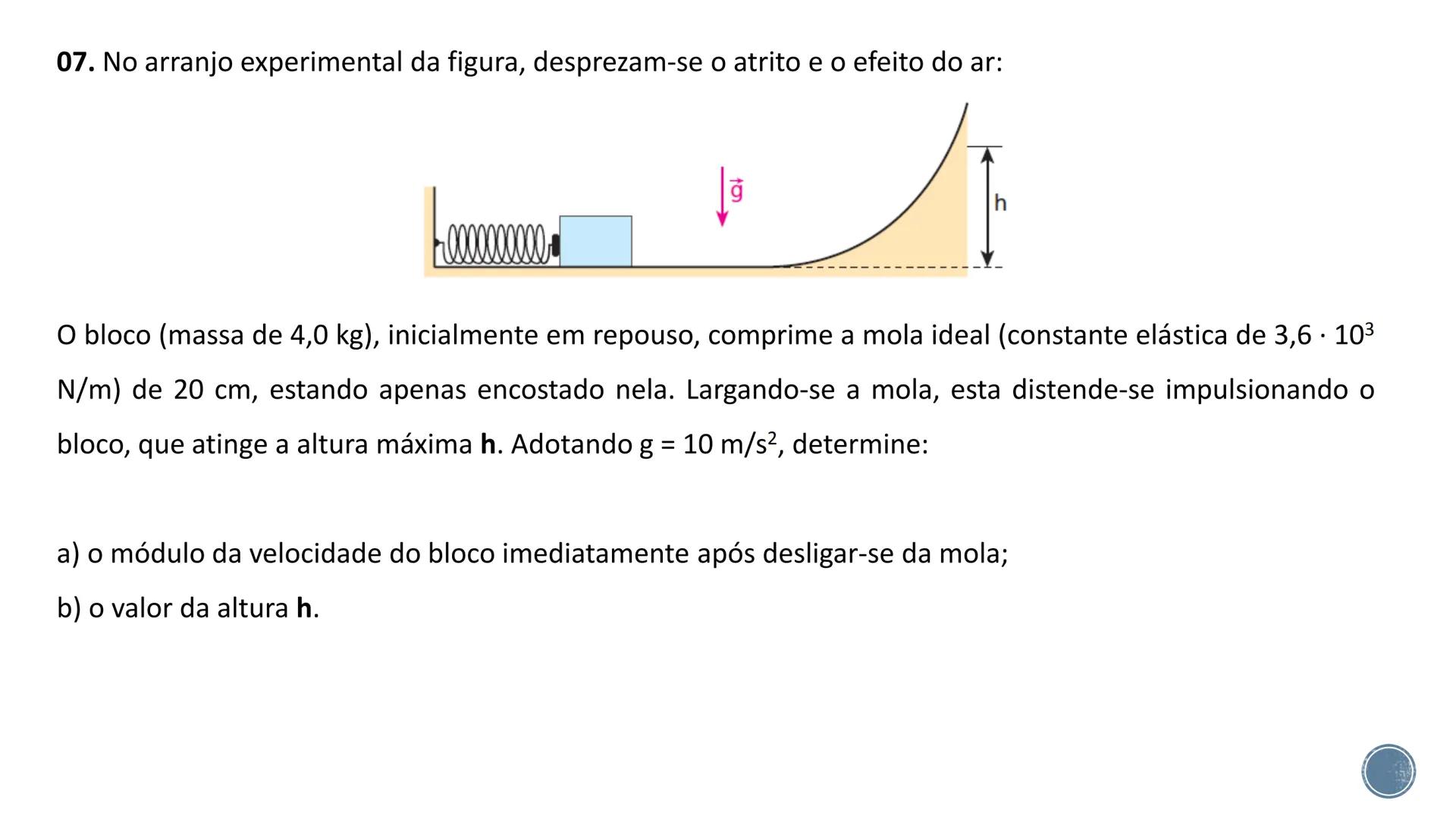 # Energia mecânica
$E_m = E_c + E_p$
Energia cinética
Energia potencial gravitacional
Energia potencial elástica # Energia Cinética (E)