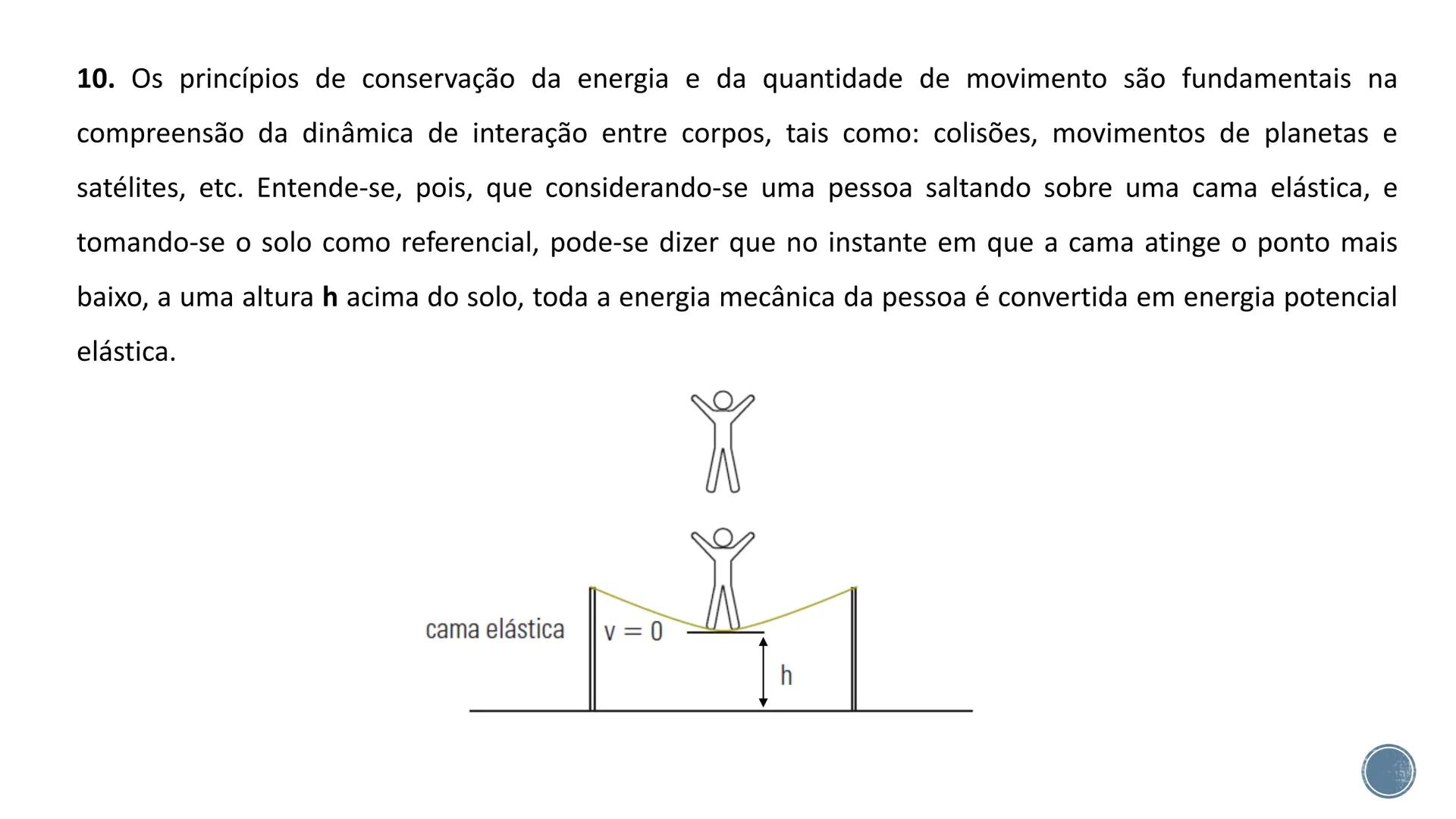# Energia mecânica
$E_m = E_c + E_p$
Energia cinética
Energia potencial gravitacional
Energia potencial elástica # Energia Cinética (E)