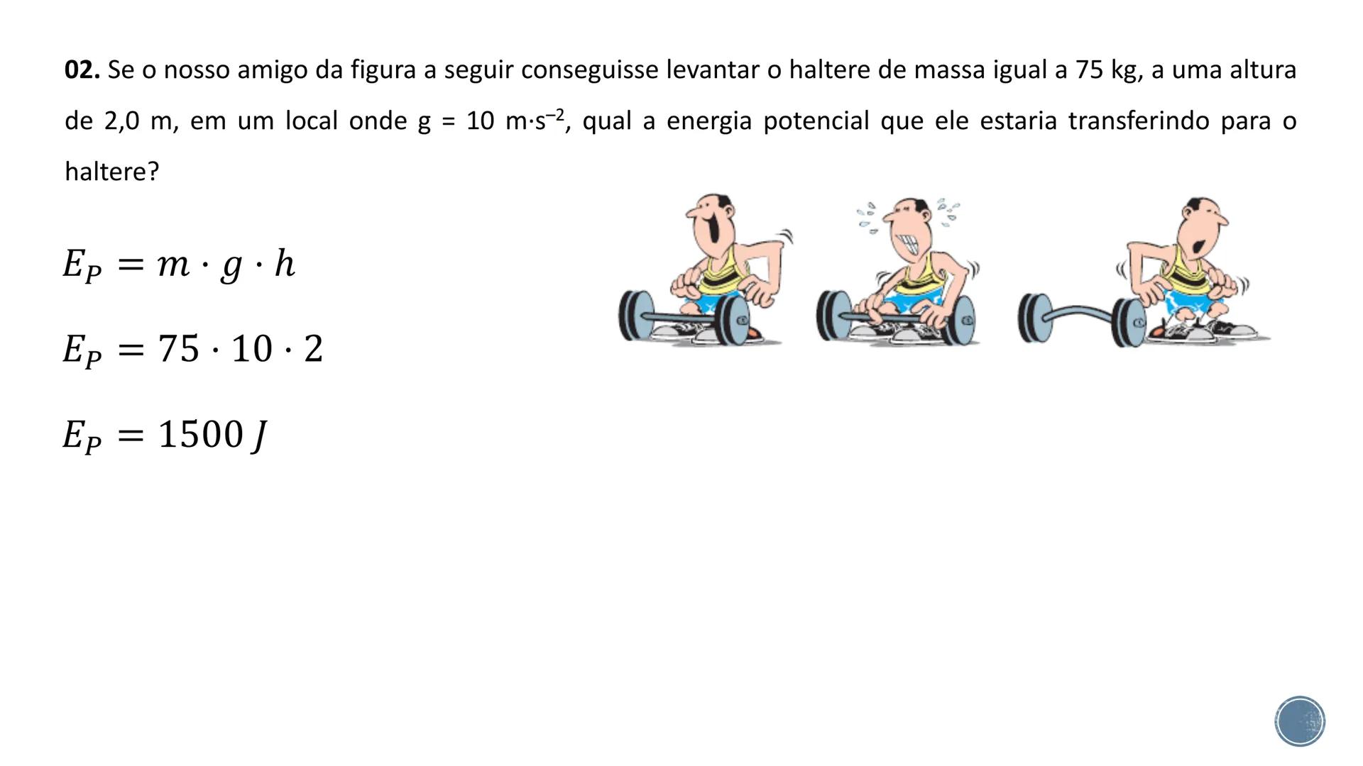 # Energia mecânica
$E_m = E_c + E_p$
Energia cinética
Energia potencial gravitacional
Energia potencial elástica # Energia Cinética (E)