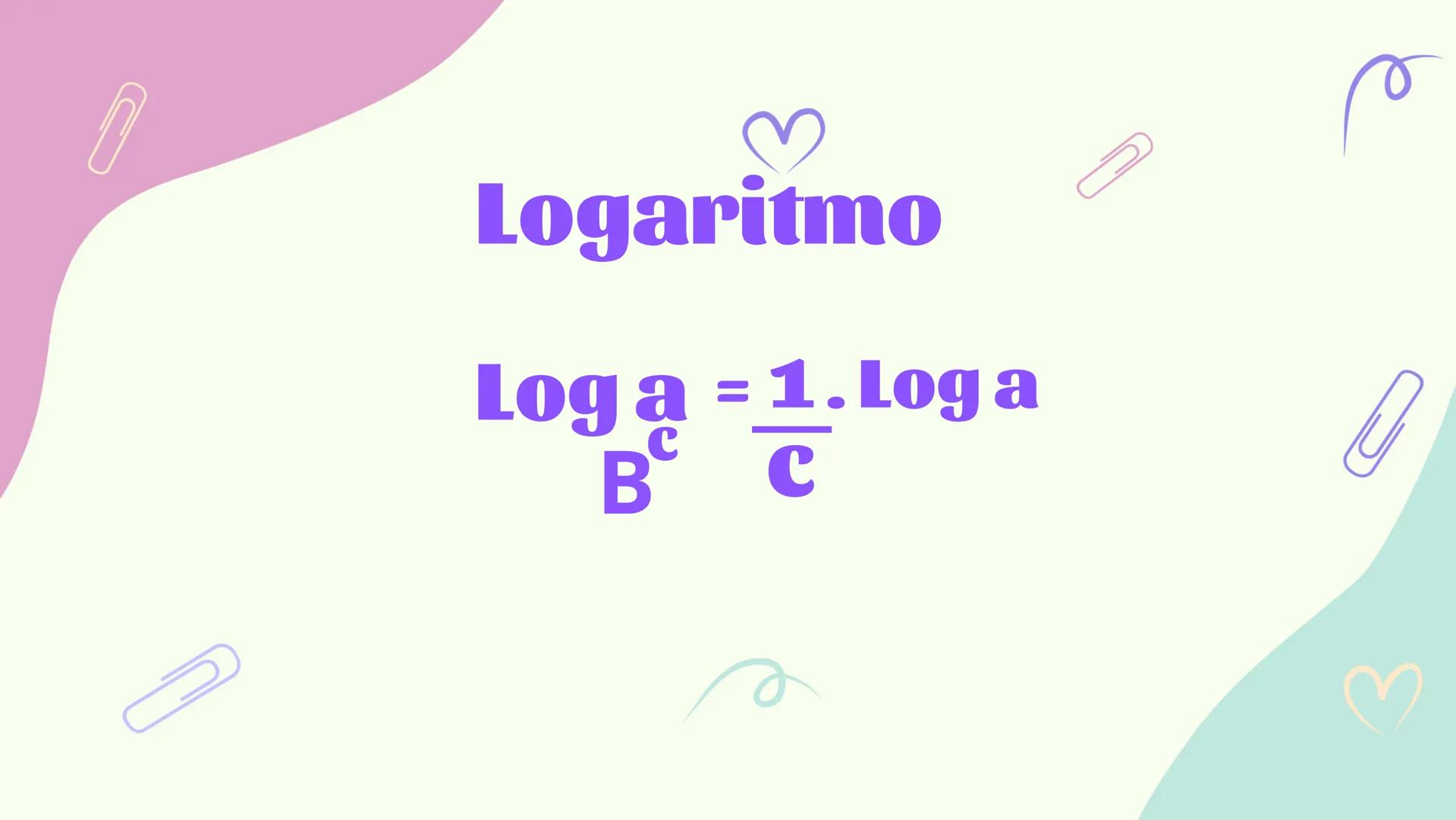 Logaritmo
✓ ON
MC MRM- M+
%
7
9 8
X
+/
4
5
6
C
1
2
3
+
AC 0 # Logaritmo
Termo geral:
Logaritmo de um número b na base a é igual ao expoent