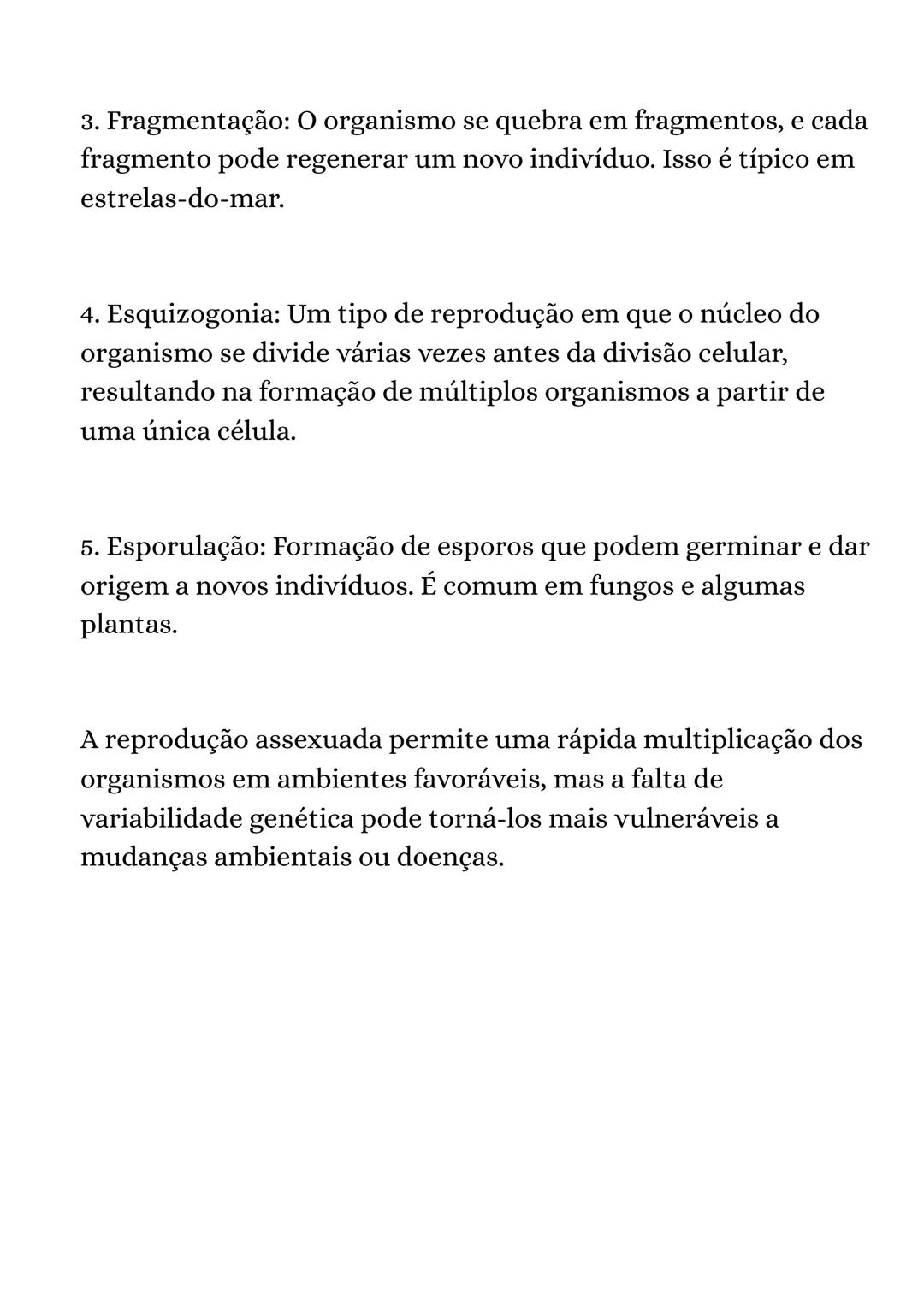 bactérias, algase
protozoários
REGENERAÇÃO
Ocorre em
estrelas-do-mar
esponjas.
Um animal tem o seu corpo
dividido. A parte perdida se
reg