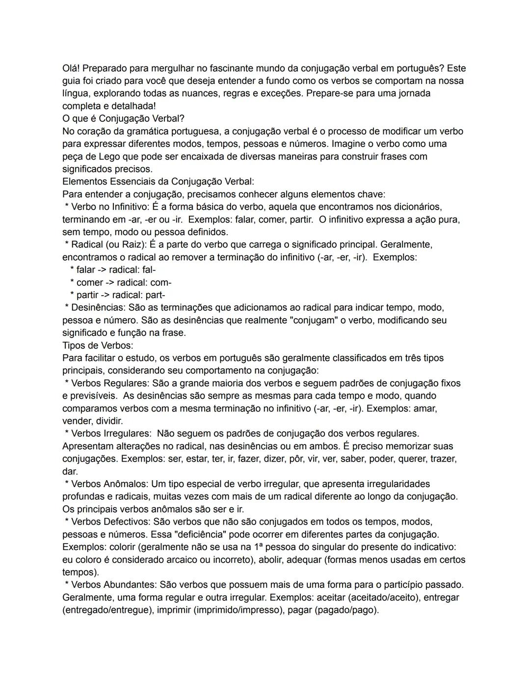 Olá! Preparado para mergulhar no fascinante mundo da conjugação verbal em português? Este
guia foi criado para você que deseja entender a fu