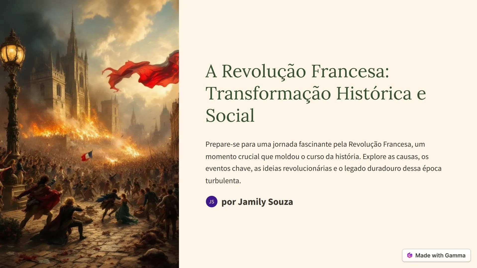 # A Revolução Francesa:
Transformação Histórica e
Social
Prepare-se para uma jornada fascinante pela Revolução Francesa, um
momento crucial