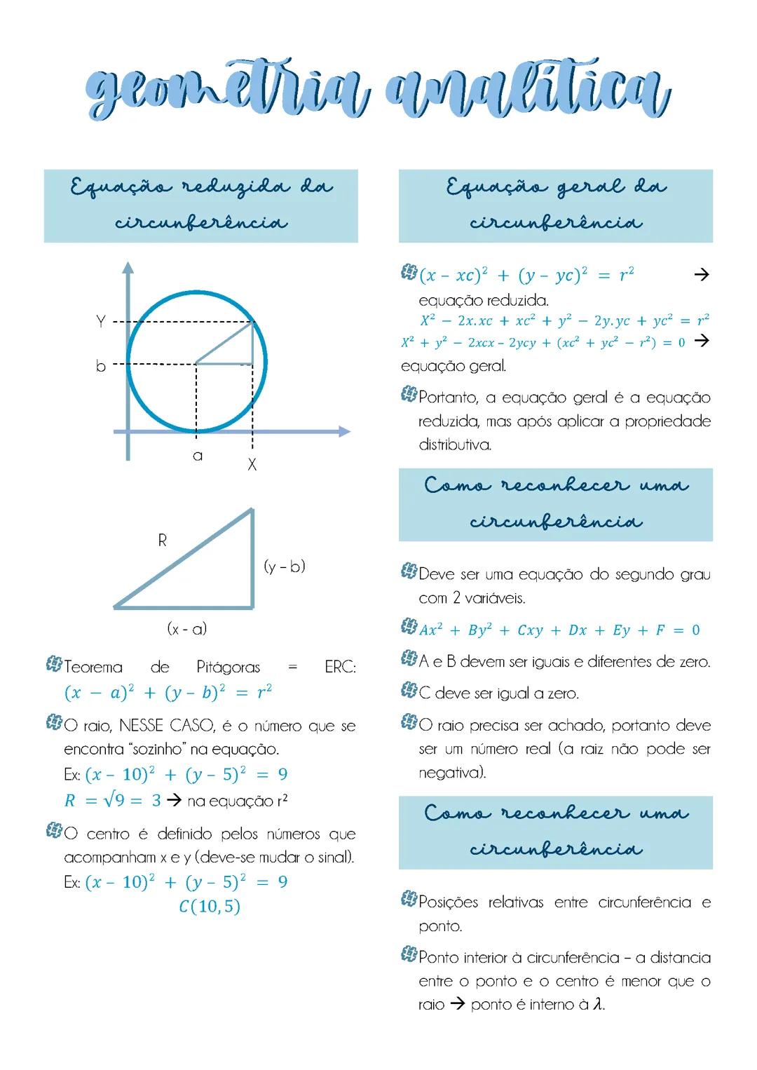 Geometria analítica an circunferência