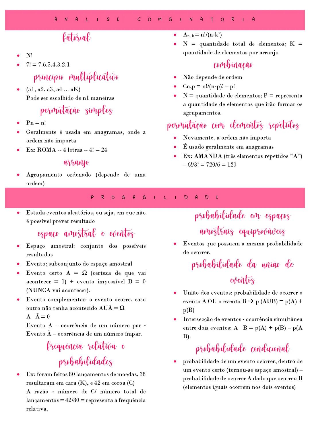Combinatória e probabilidade