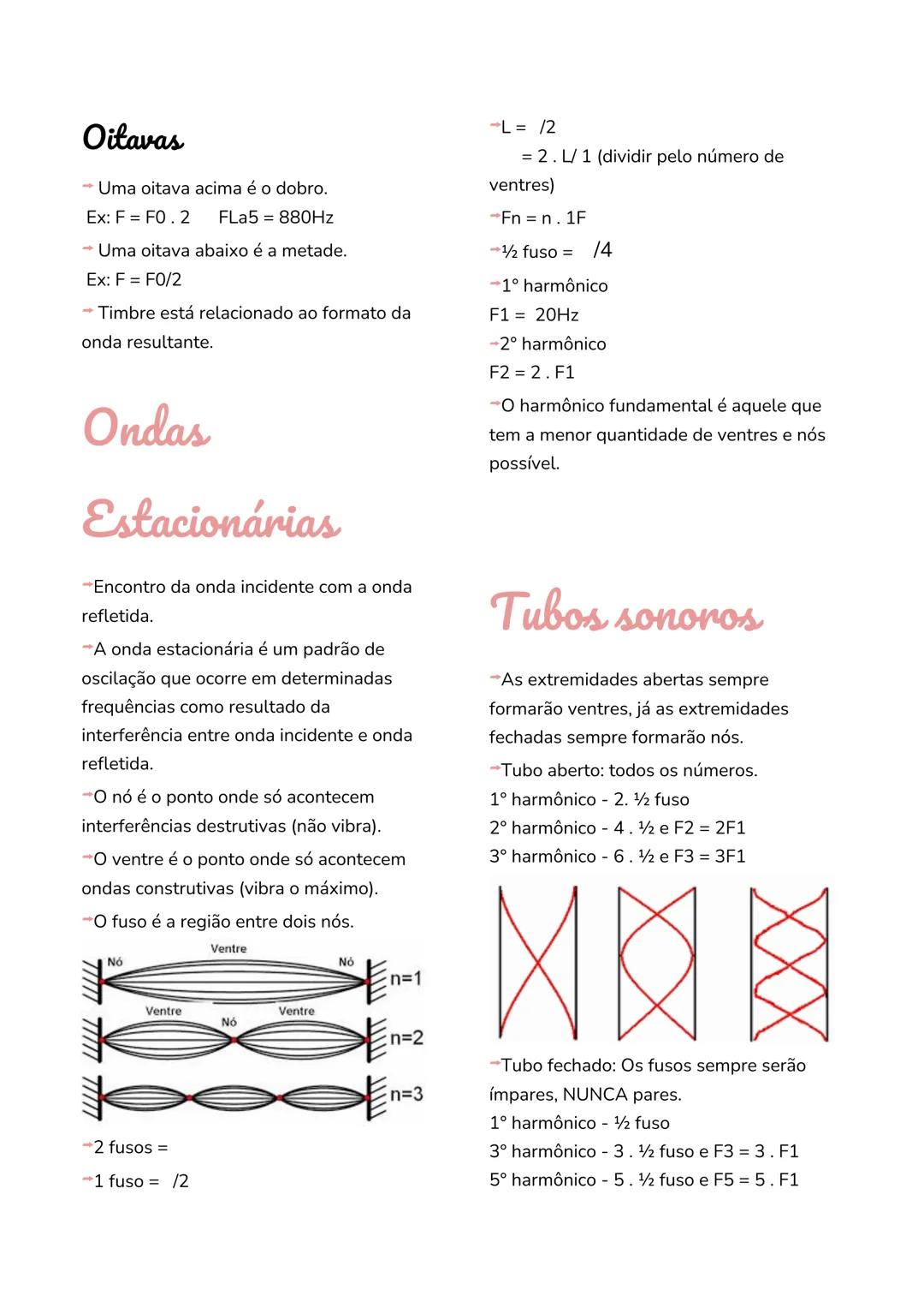 # Ondulatória
- Pulso é toda e qualquer perturbação de
natureza física que se propaga em um
meio.
- Onda é a sequência ordenada e
periódica