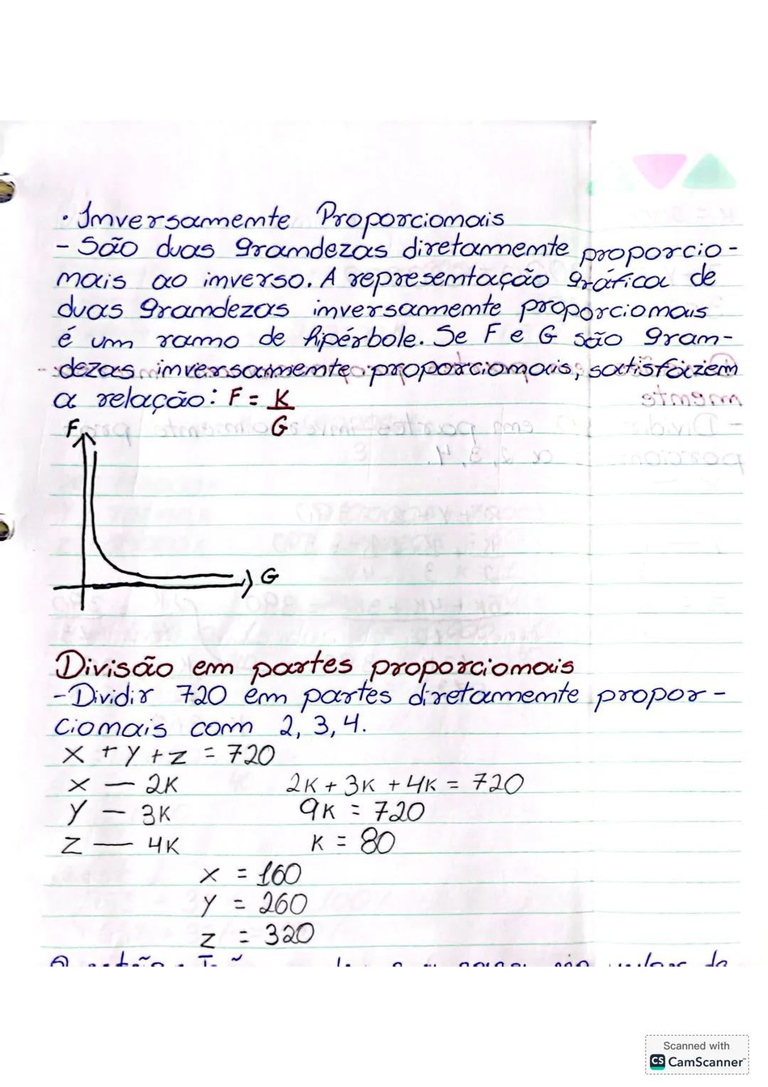 Gramdezas Proporciomais
•Diretamente proporciomais
- Se duas grandezas são diretamente pro-
porciomais, então aumentam ou dimimu em
ma mesma