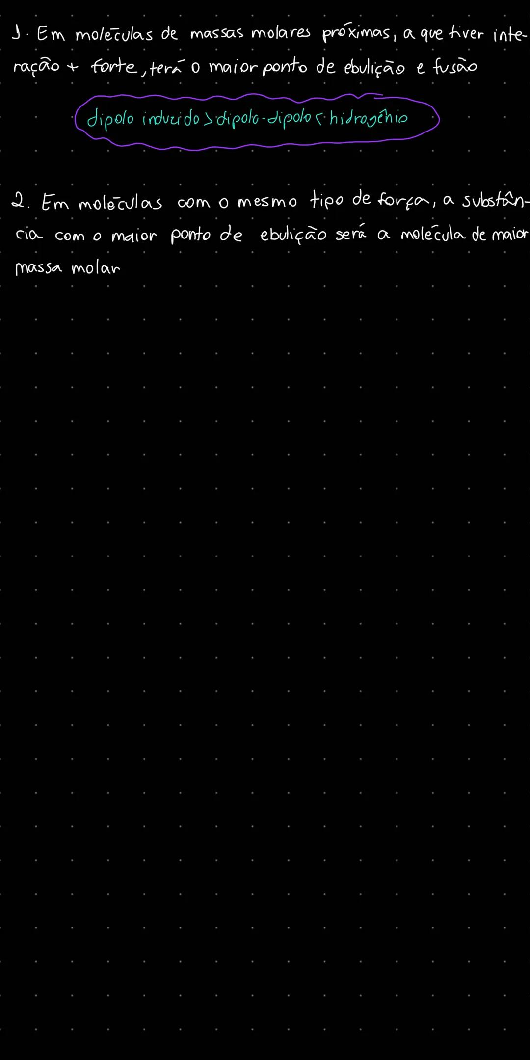 # Forças Inter moleculares
- São forças Cligações) de interação entre moléculas polares
e apolares
-Definem várias propriedades fisicas, c