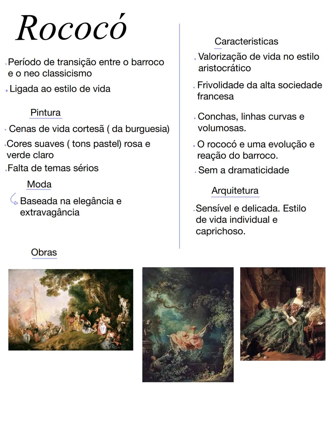 # Rococó
* Período de transição entre o barroco
e o neo classicismo
* Ligada ao estilo de vida
## Pintura
* Cenas de vida cortesã