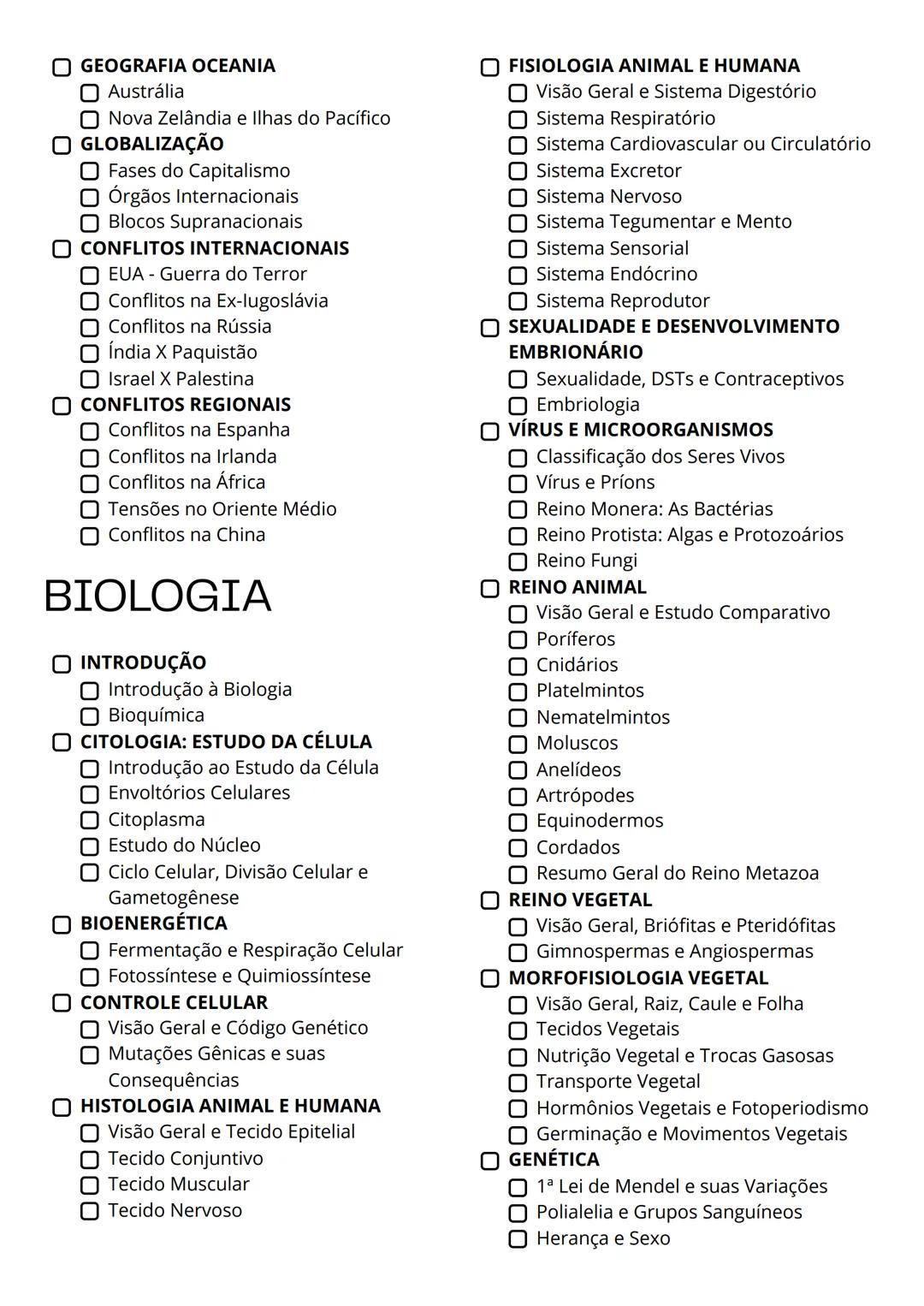 CHECK LIST
ENEM 2025
HISTÓRIA
INTRODUÇÃO
Linha do tempo
PRÉ-HISTÓRIA
Pré-História
IDADE ANTIGA
Antiguidade Oriental
Antiguidade Clássica