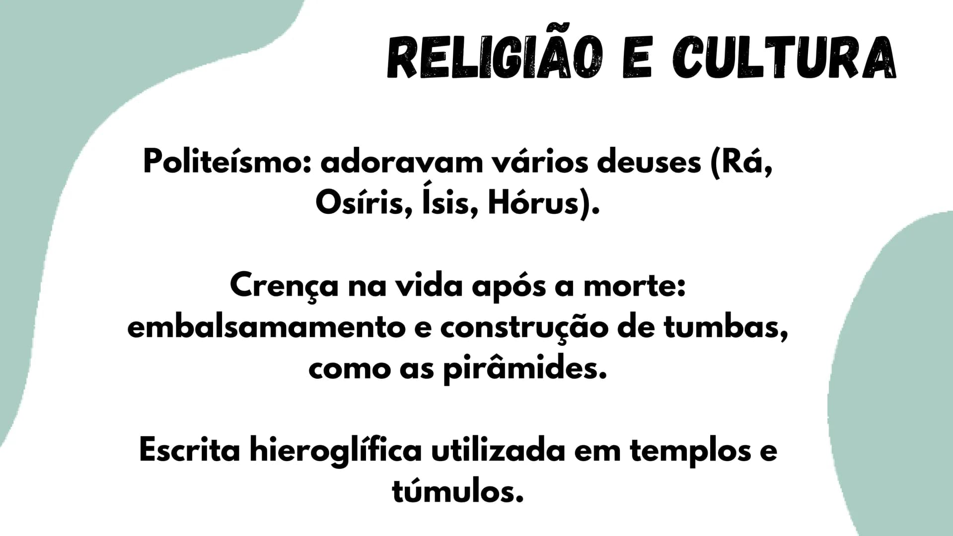 # Civilização do
# Egito antigo # LOCALIZAÇÃO GEOGRAFICA
Norte da África, ao longo do rio Nilo.
Capital: Mênfis (Antigo Império), Tebas (