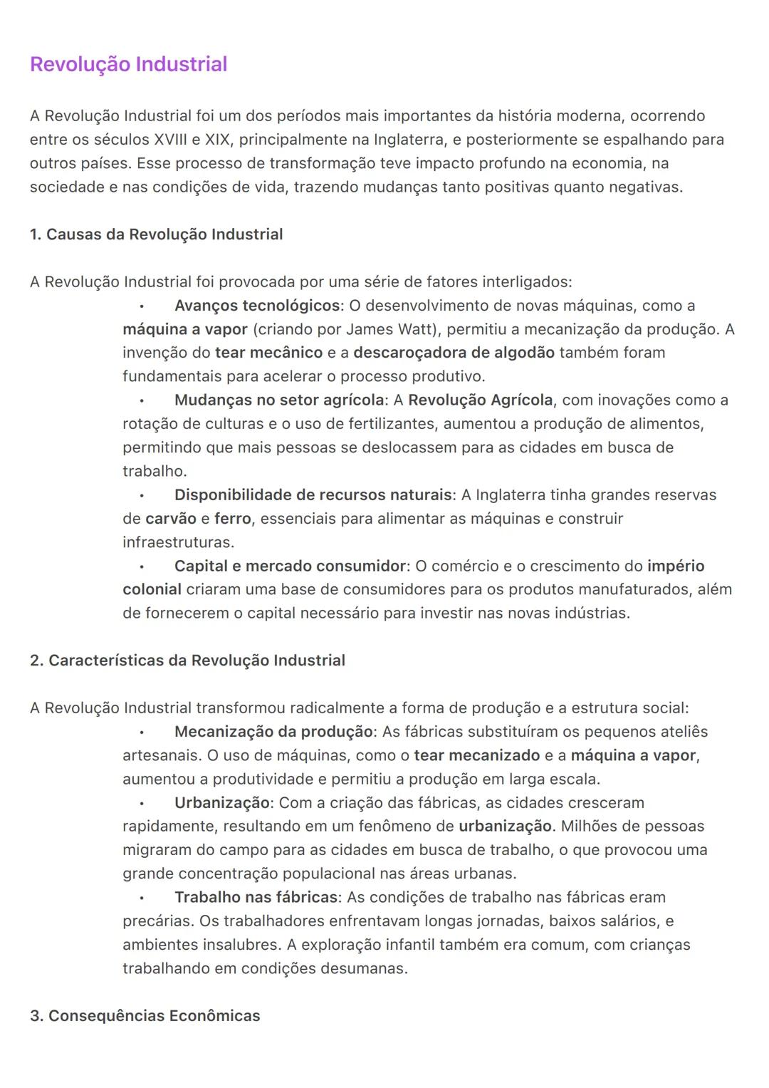 # Revolução Industrial
A Revolução Industrial foi um dos períodos mais importantes da história moderna, ocorrendo
entre os séculos XVIII e