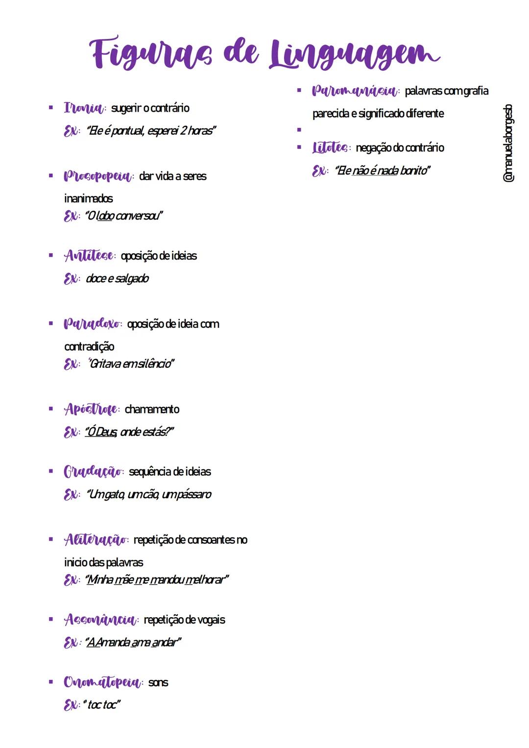 # Figuras de Linguagem
* Metafora: comparação abreviada
EN: "Arazão é a luz na escuridão"
* Comparação: comparação explícita
co