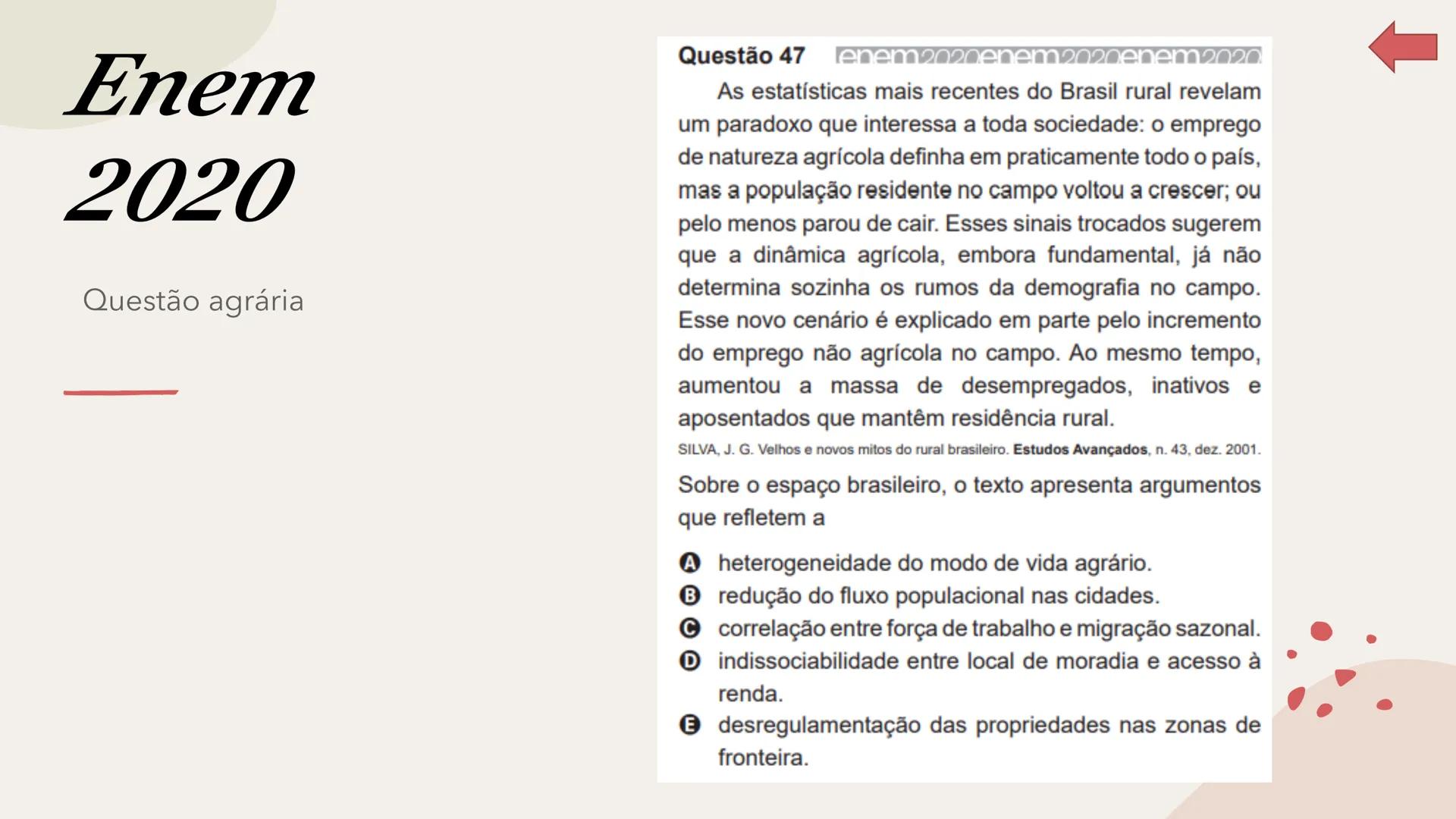 # Geografia Agrária Brasileira # Os setores da economia
Primário
Secundário
Terciário
Terciarização dos
espaços urbanos.
Hipertrofia do
