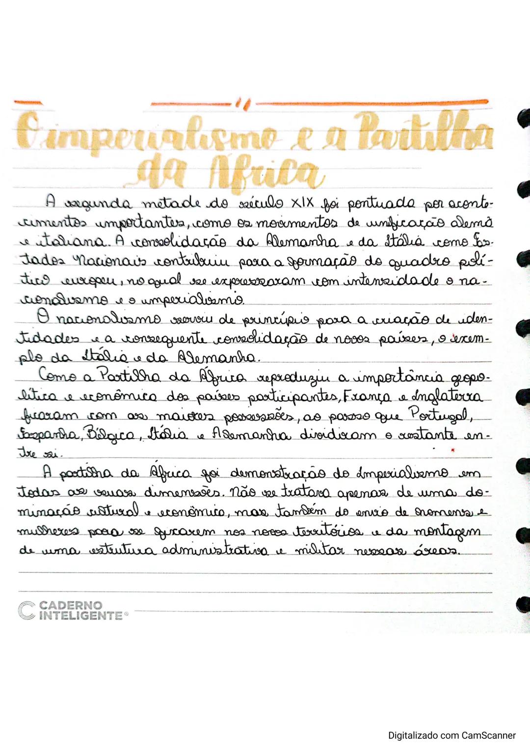 # Cimpeualismo e a Partilha
da Africa
A segunda metade do século XIX foi pontuada por aconte-
cumentos importantes, como es movimentos de u