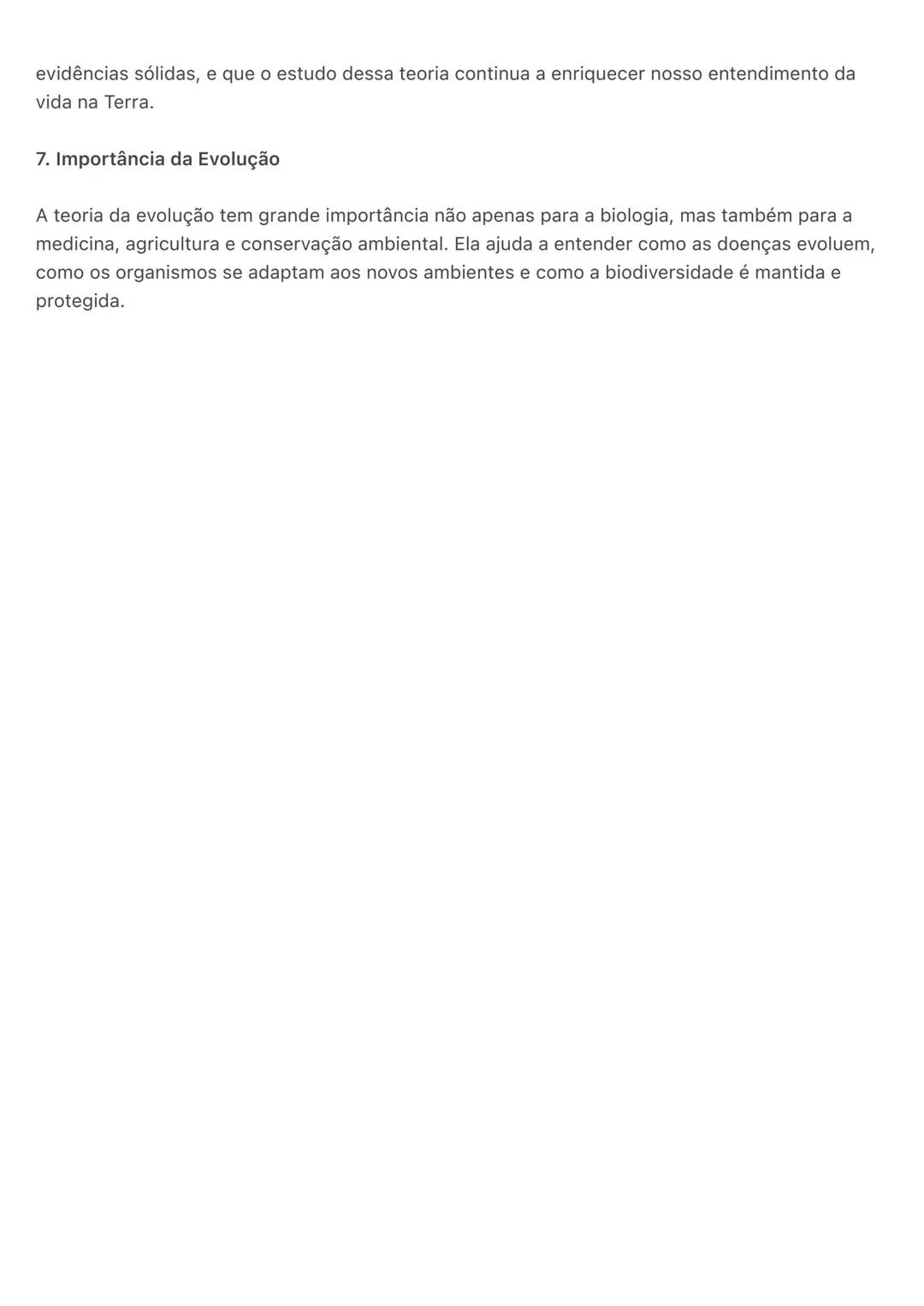 # Evolução:
A evolução é o processo biológico que explica como as espécies de seres vivos mudam ao longo
do tempo, levando ao surgimento de
