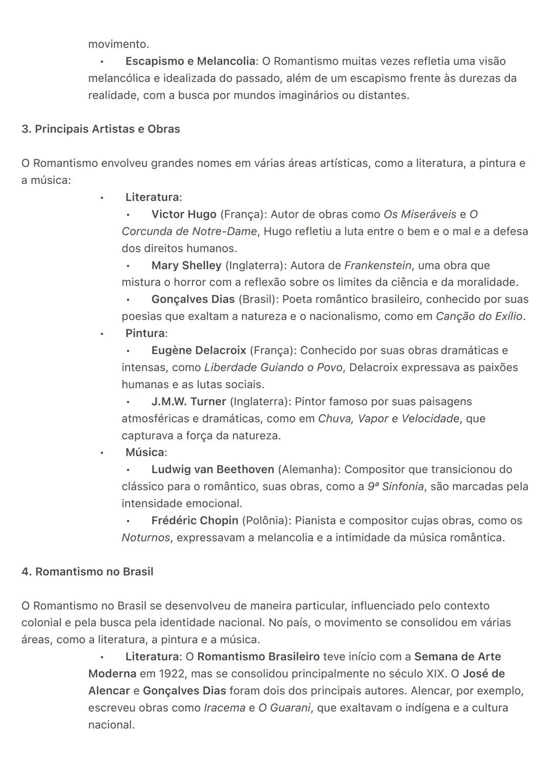 # Romantismo:
O Romantismo foi um movimento cultural, artístico e literário que surgiu no final do século XVIII
e se estendeu até meados do
