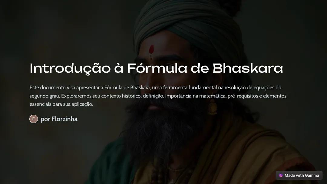 Fórmula de Bhaskara
