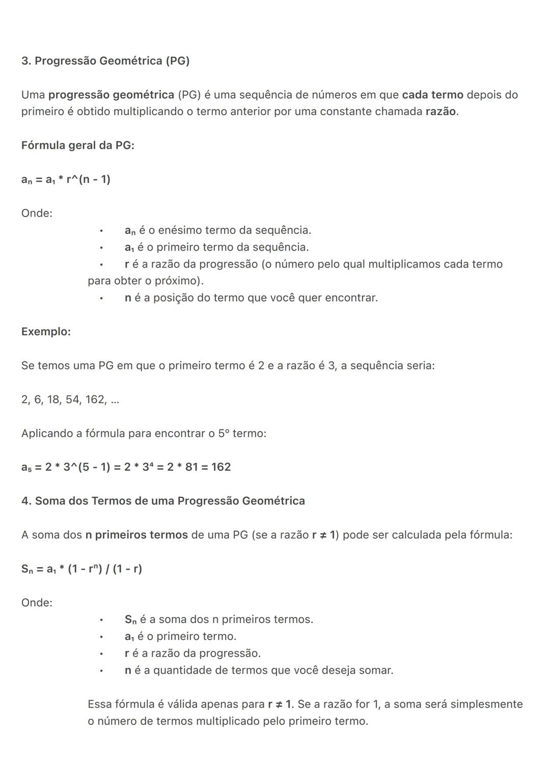 # Progressões:
Progressões são sequências numéricas que seguem uma certa regra. Existem dois tipos
principais de progressões: aritméticas e