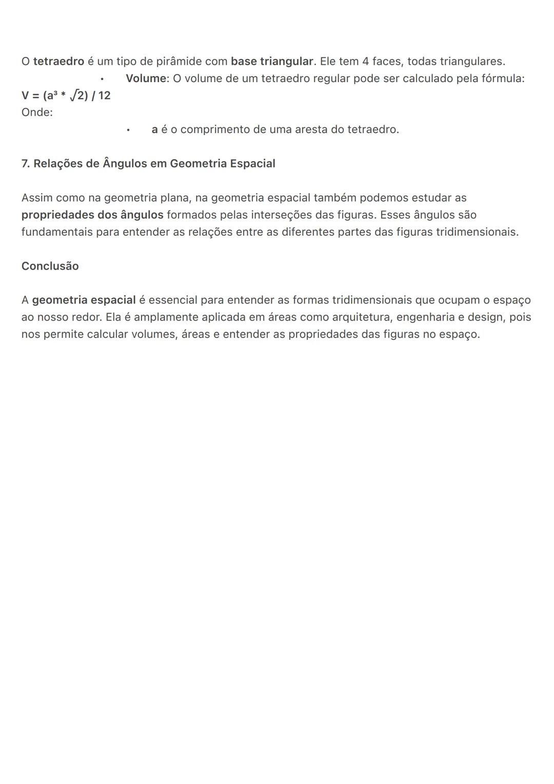 # Geometria Espacial:
A geometria espacial estuda as figuras no espaço tridimensional, ou seja, no espaço que
possui três dimensões: compri