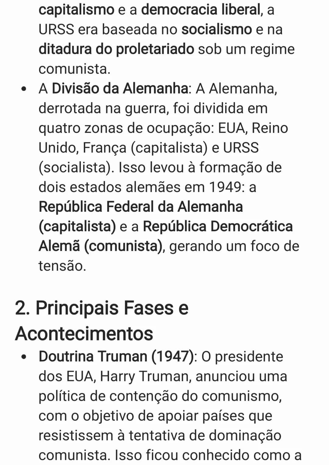 A Guerra Fria foi um período de tensões
geopolíticas que durou aproximadamente de
1947 a 1991, caracterizado pela rivalidade
ideológica, pol