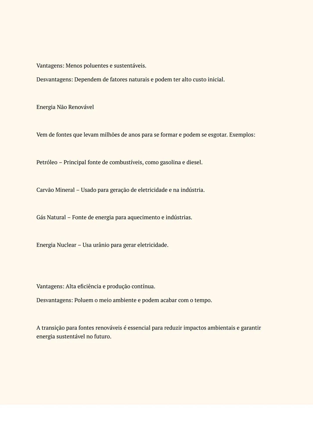 # CIÊNCIAS
Observações
Introdução: energia renovável e não renovável
A energia pode ser classificada em renovável e não renovável, depend