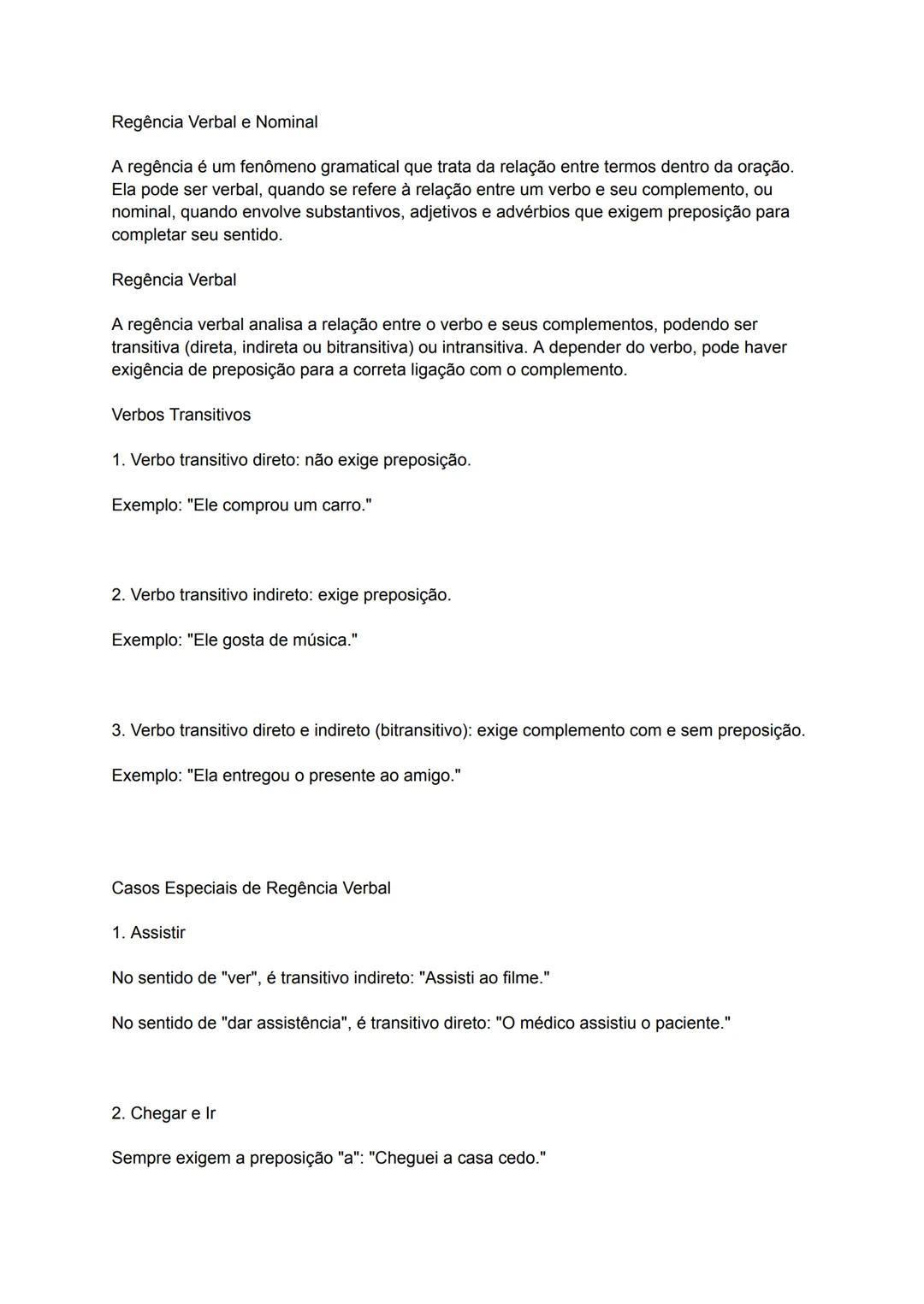 # Regência Verbal e Nominal
A regência é um fenômeno gramatical que trata da relação entre termos dentro da oração.
Ela pode ser verbal, qu