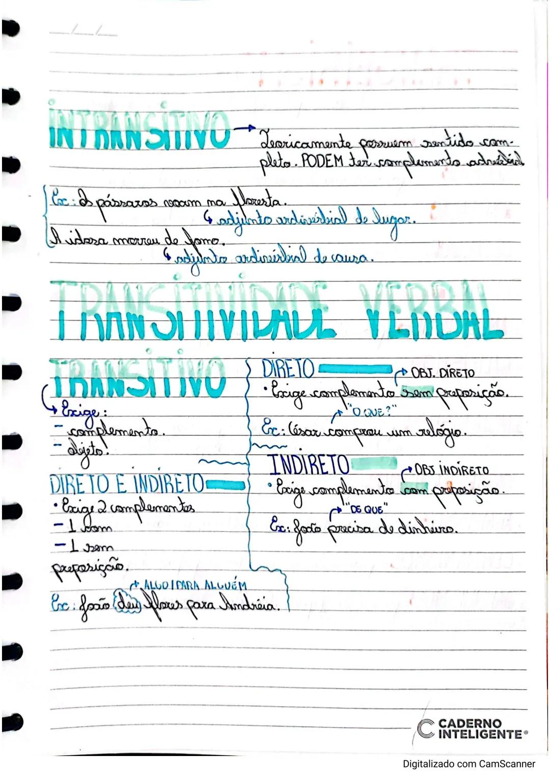 # INTRANSITIVO
INI DANSITIVO Leoricamente sentido com-
pleto. PODEM ter complementa adresid
Cac: Is pássaros esam ma Mazerta.
6 adjunto ar