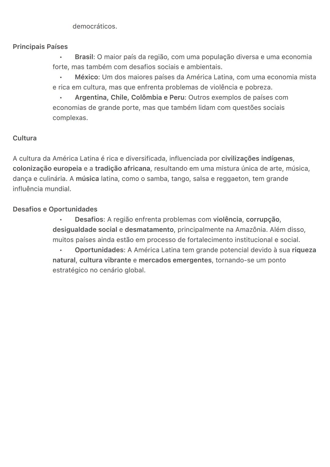 # América Latina
A América Latina é uma região que engloba a maior parte da América Central, América do Sul e
o México, caracterizada por p