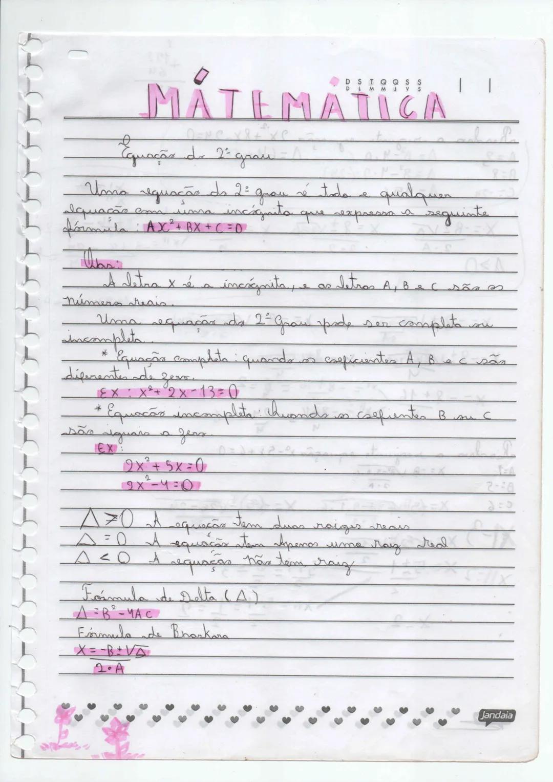 # MATEMATICA''
Equação de 2- grau
Uma equação do 2º grau ré tudo e qualquer
dequação em uma incógnita que rexpressa a seguinte
fórmula: $A