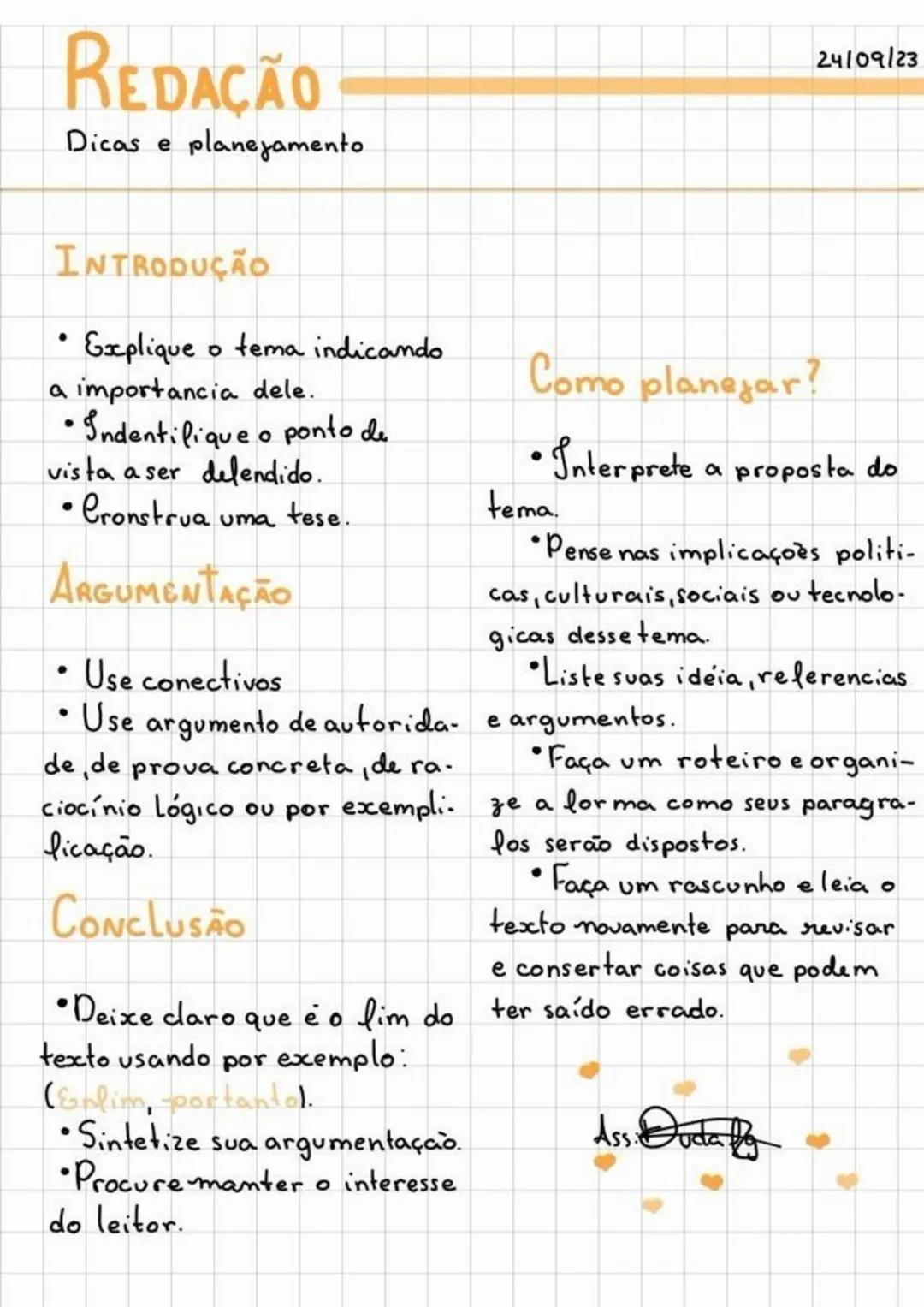 # REDAÇÃO
Dicas e planejamento
INTRODUÇÃO
* Explique o tema indicando
a importancia dele.
* Indentilique o ponto de
vista a ser delen