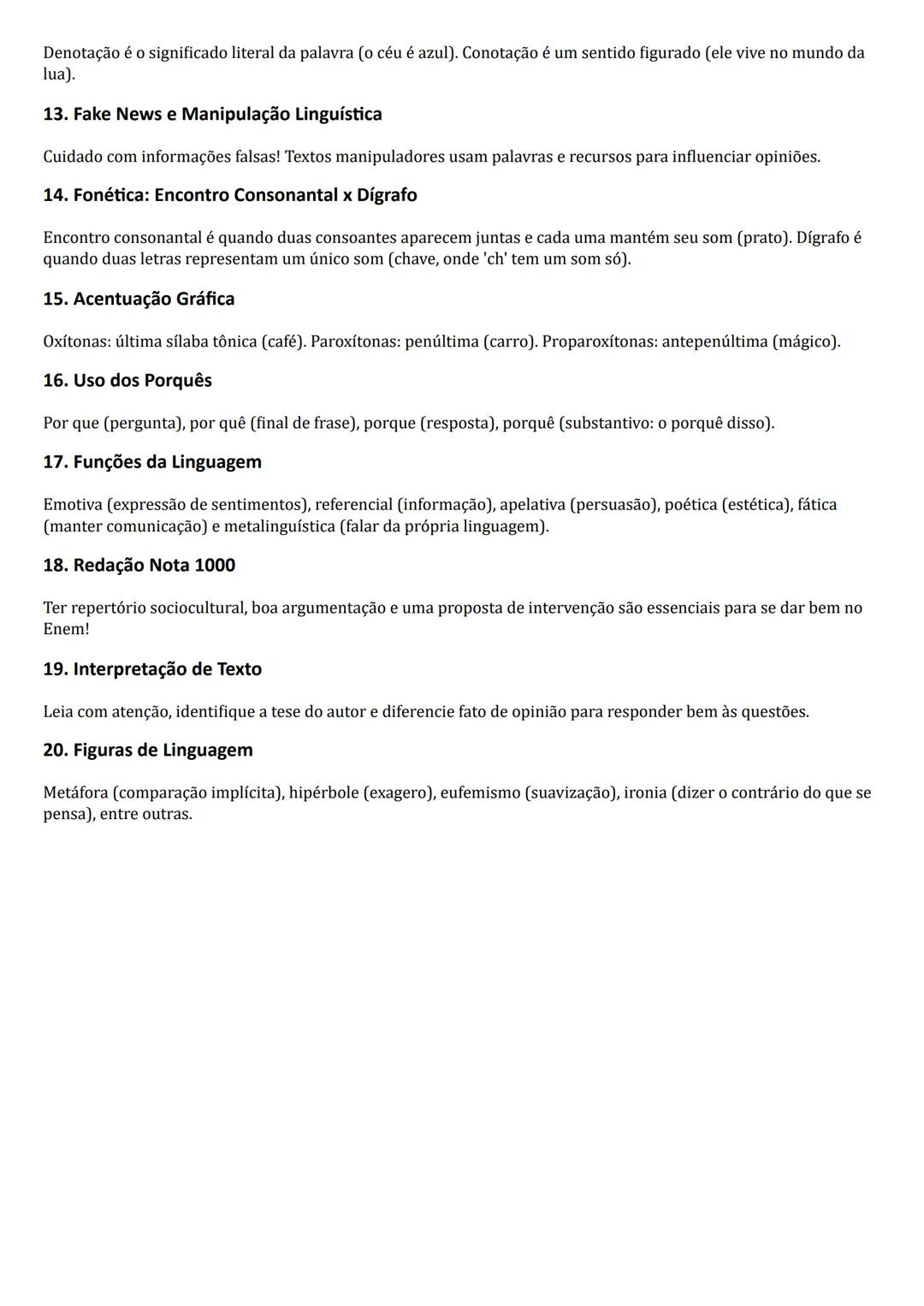 # Anotações - Aula português cursinho
1. Sujeito e Predicado
Toda oração tem um sujeito (quem faz ou sofre a ação) e um predicado (o que s
