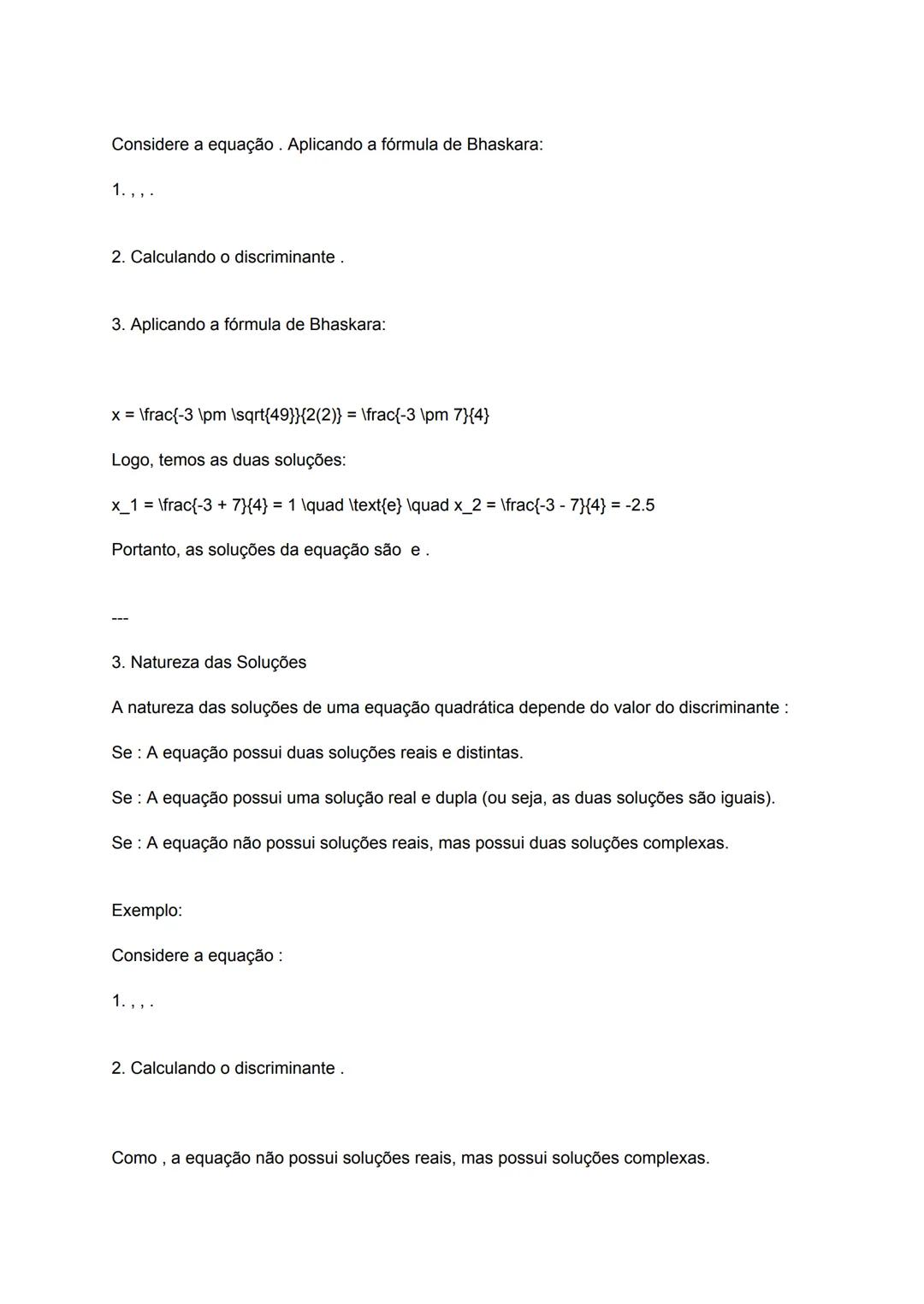 # Equações Quadráticas
Equações quadráticas são equações polinomiais de segundo grau, ou seja, aquelas em que
o maior expoente da variável