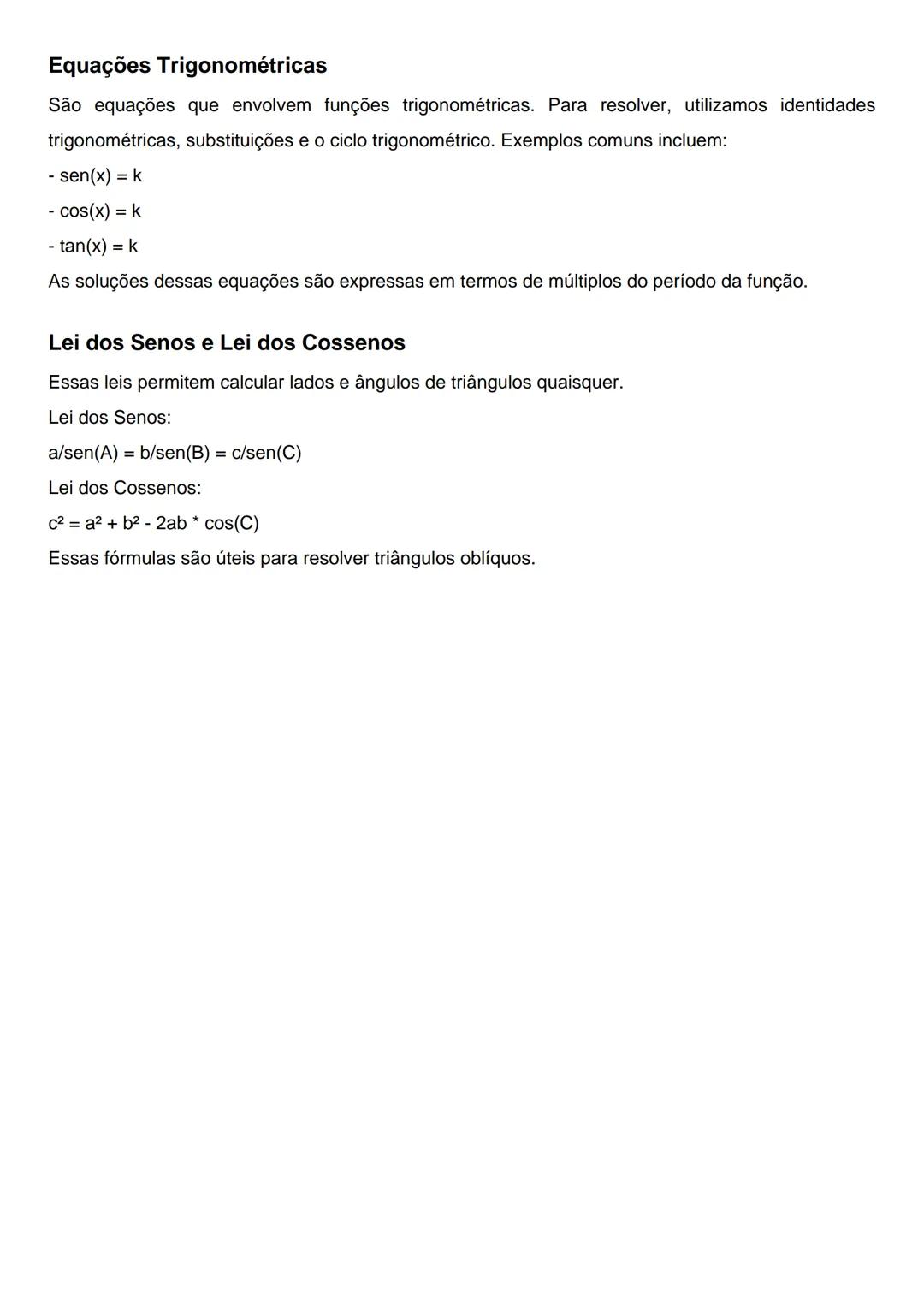 # Matemática Trigonométrica - 3º Ano do Ensino Médio
# Conceitos Fundamentais da Trigonometria
A trigonometria estuda as relações entre os