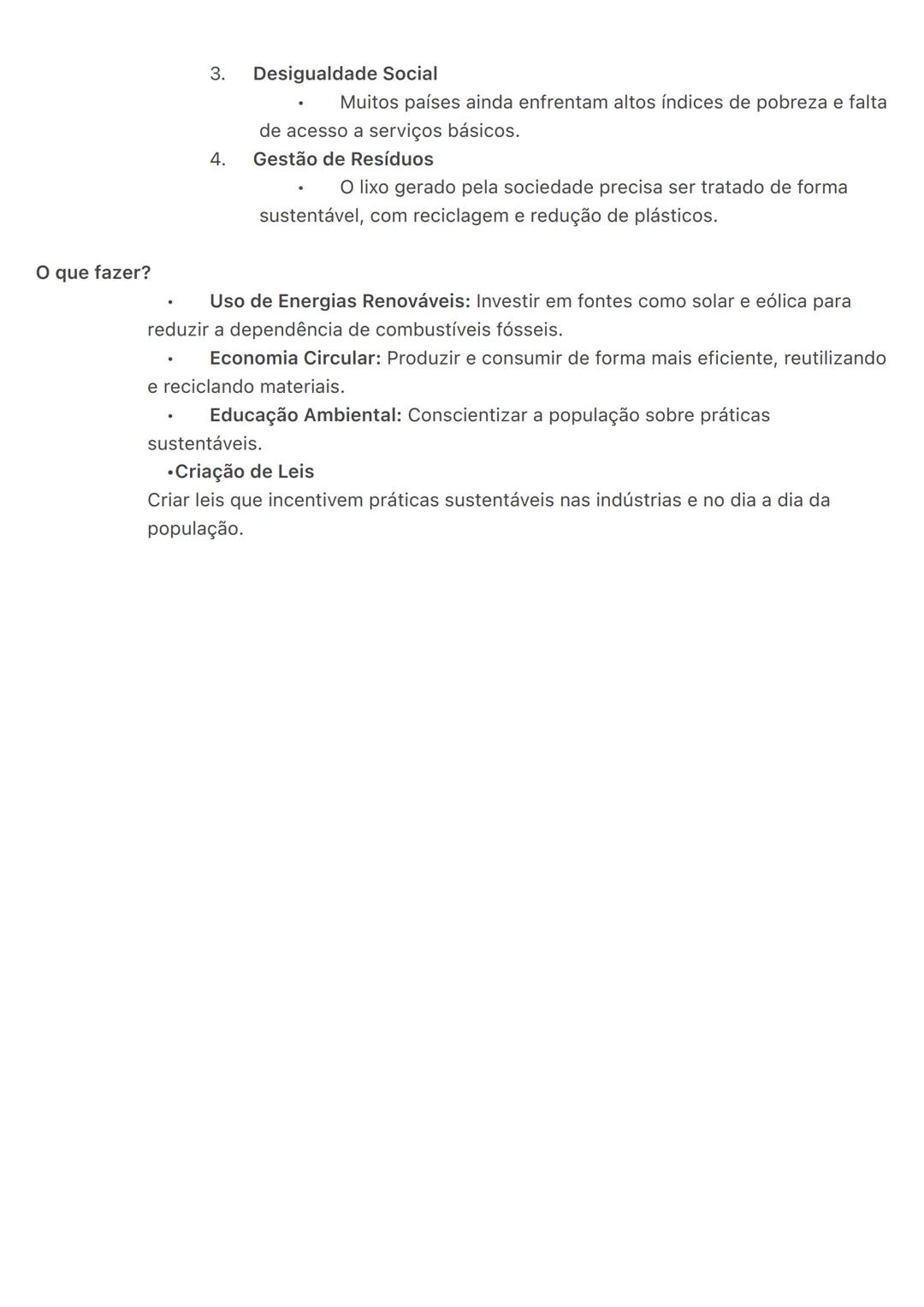 # Desenvolvimento Sustentável
O desenvolvimento sustentável busca equilibrar o crescimento econômico, a preservação do
meio ambiente e o be