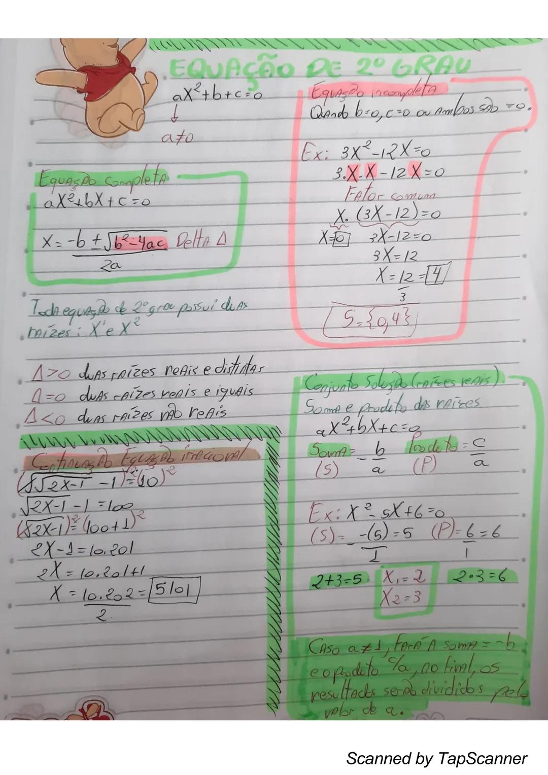 # EQUAÇÃO DE 20 GRAU
ax²+b+c=0
↓
ato
Equação Completa
aX²+bx+c=0
X=-6+Jb2-4ac Delta A
2a
Toda equas do de 2º greu possui duas
mizes: Xe X