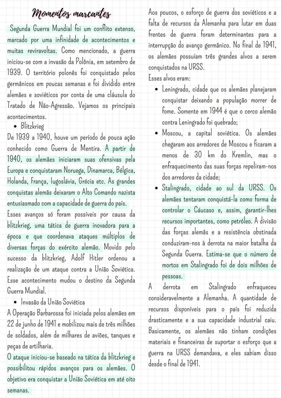 # Segunda Guerra Mundial
## O que foi a Segunda Guerra?
A Segunda Guerra Mundial foi o maior conflito da
humanidade, acontecendo de 1939 a