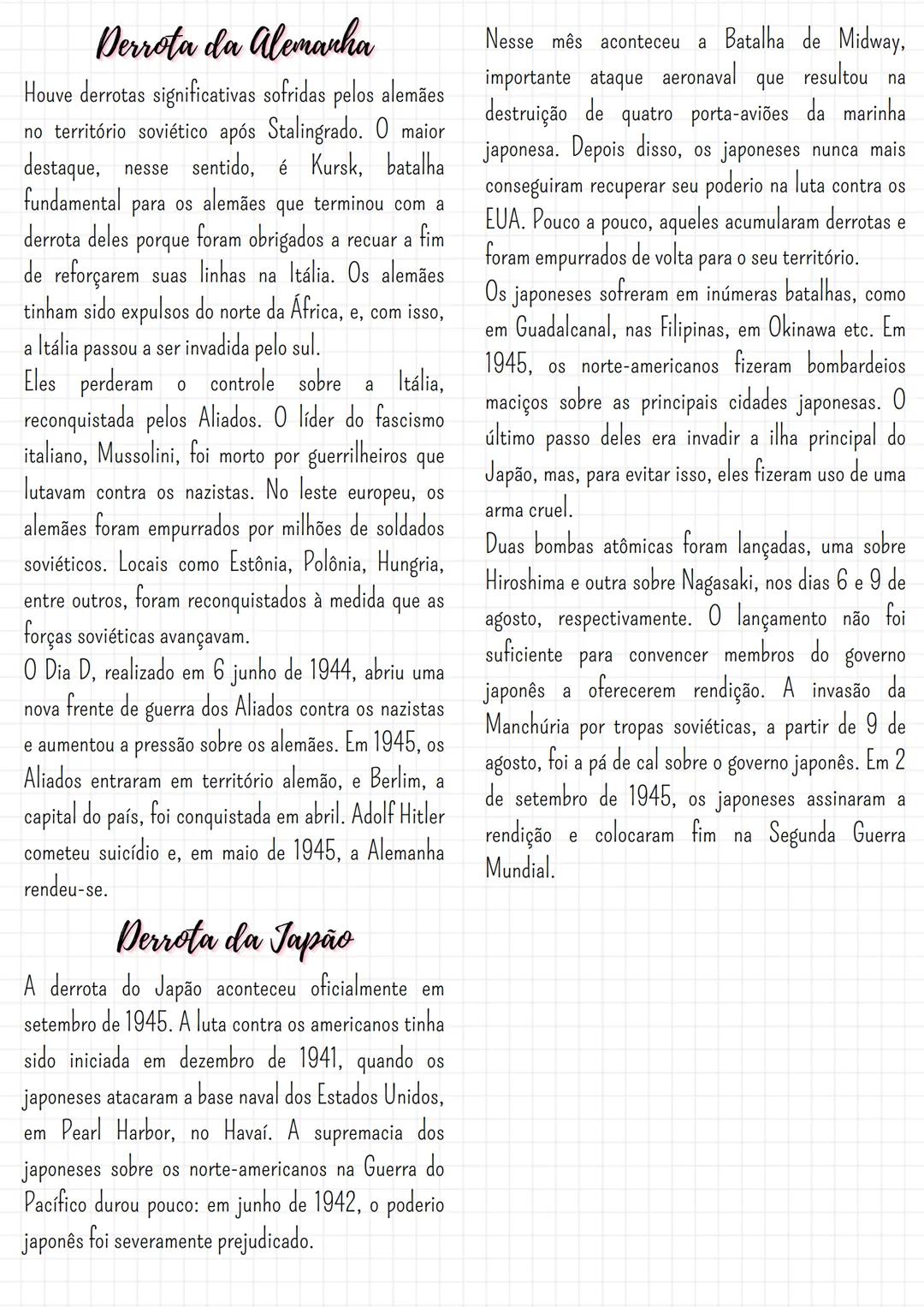 # Segunda Guerra Mundial
## O que foi a Segunda Guerra?
A Segunda Guerra Mundial foi o maior conflito da
humanidade, acontecendo de 1939 a
