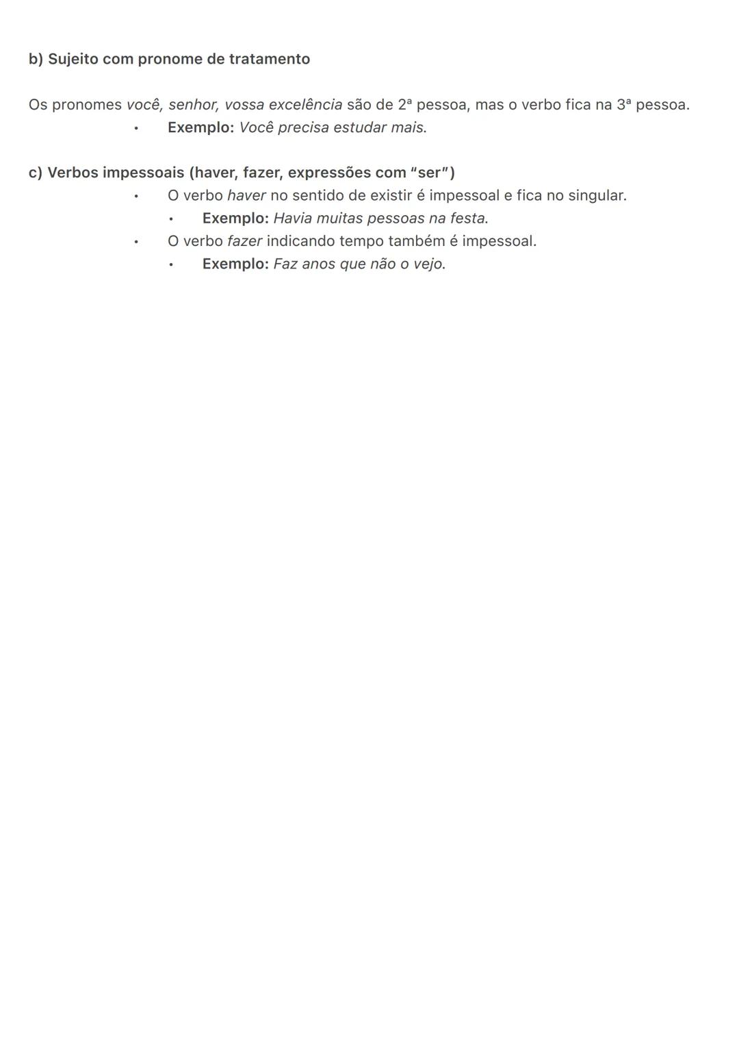 # Concordância Verbal:
A concordância verbal é a relação entre o verbo e o sujeito de uma oração. O verbo deve
concordar com o sujeito em n